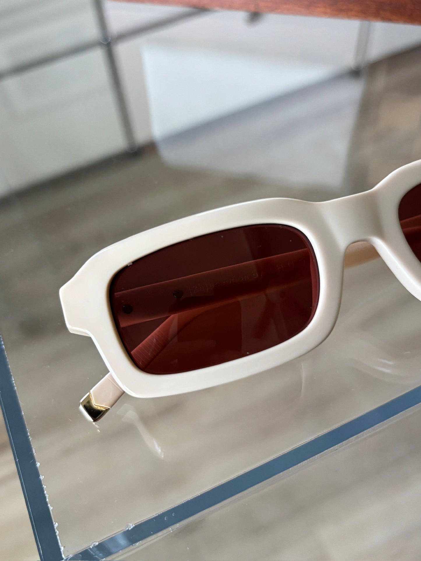 Cream Steve Frame Sunglasses