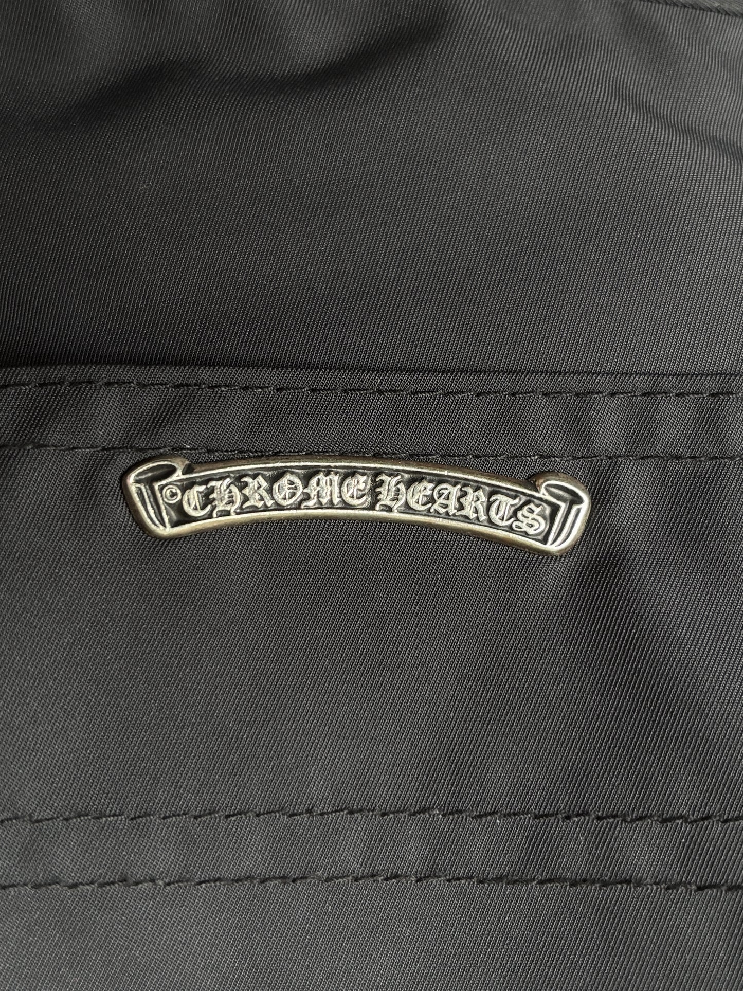 Nylon Leather Patch Carpenter Pants