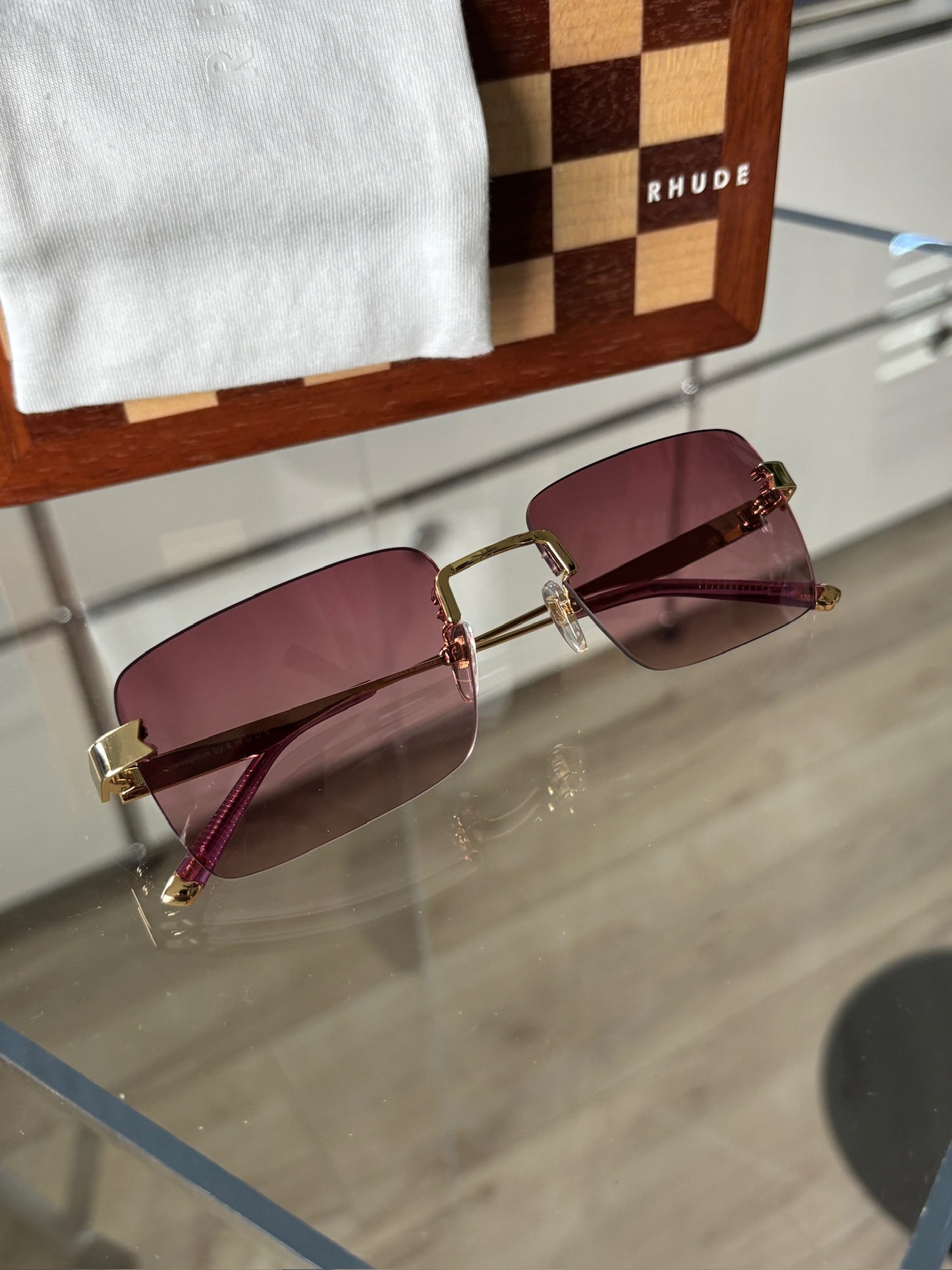 New Money Rimless Sunglasses