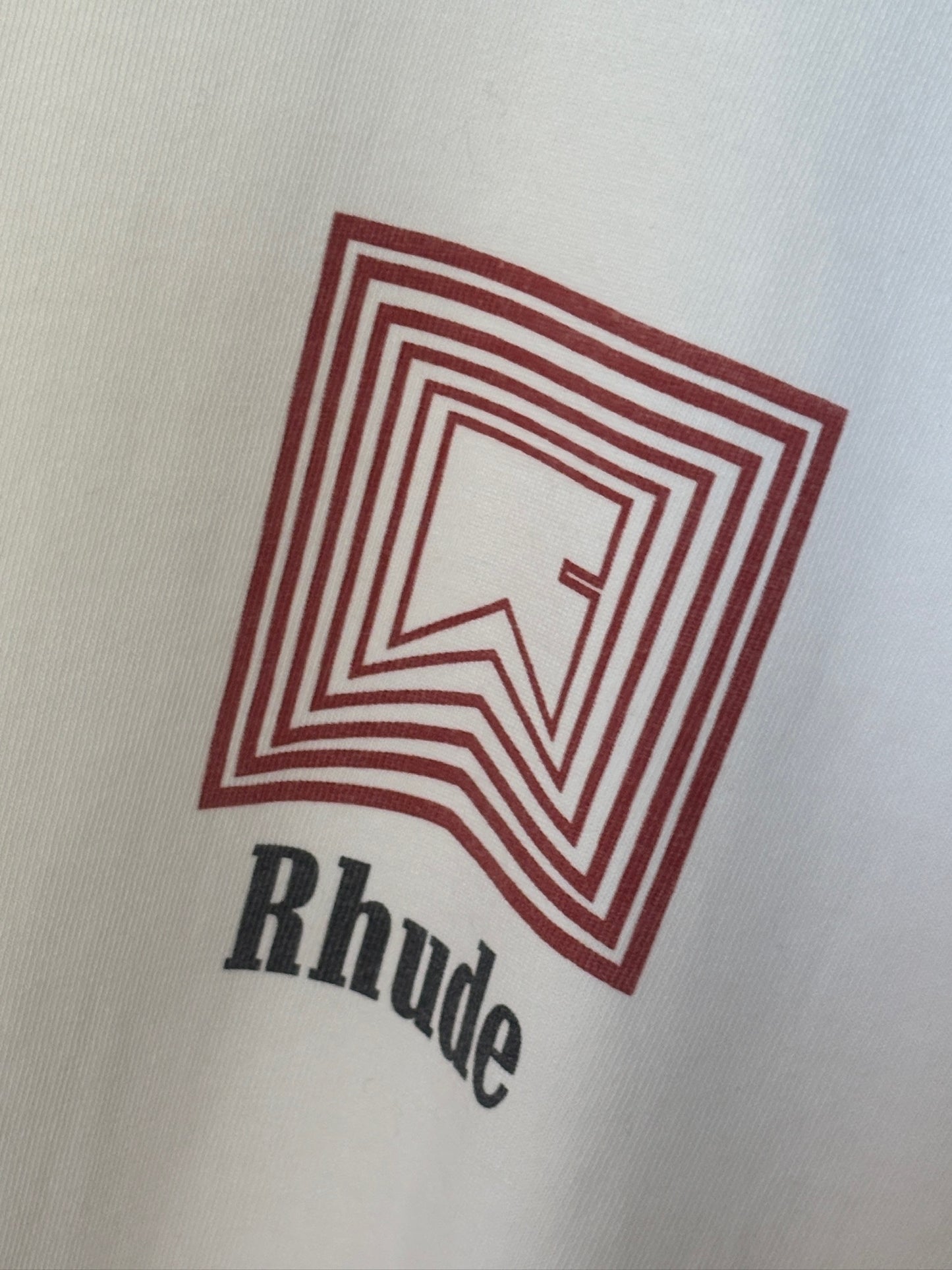 Red Repeat Chevron Logo Tee