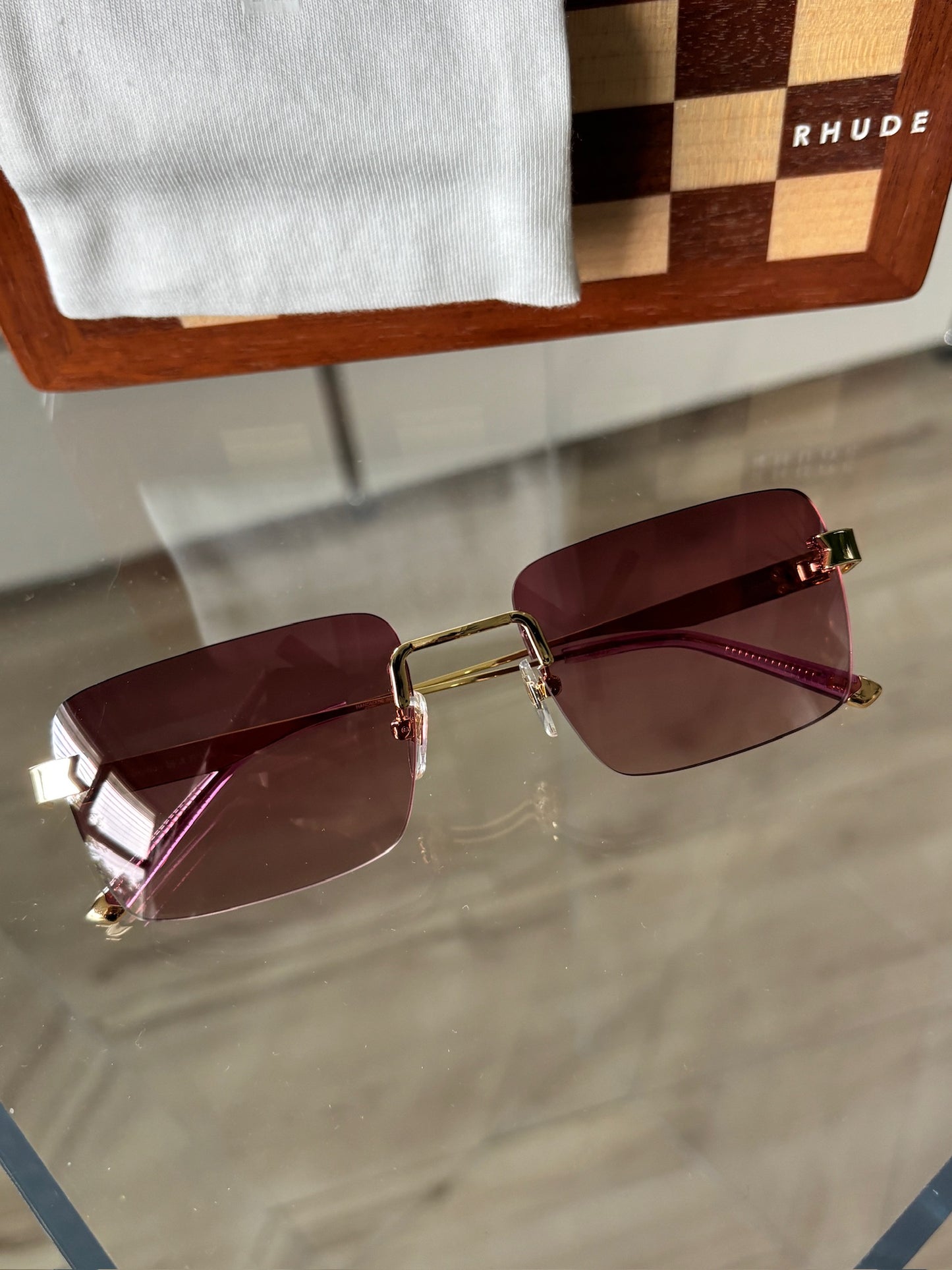 New Money Rimless Sunglasses
