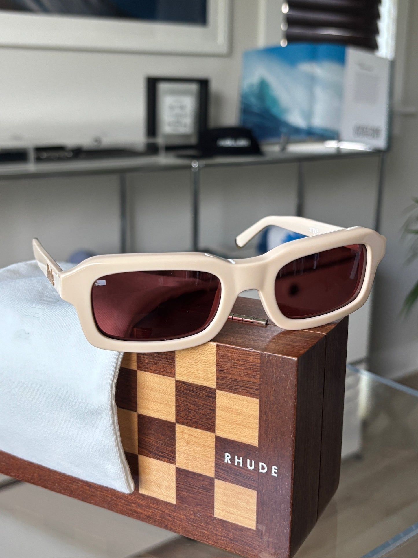 Cream Steve Frame Sunglasses