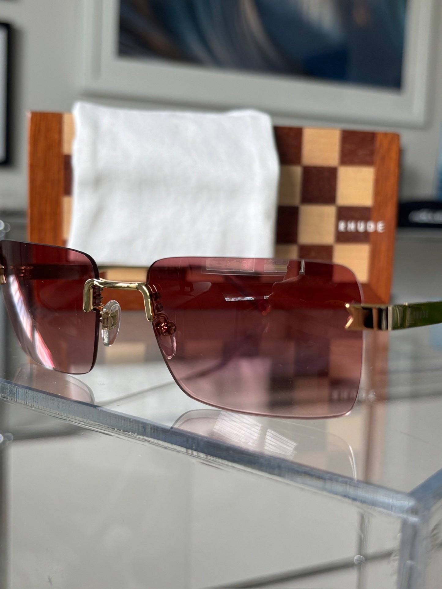 New Money Rimless Sunglasses