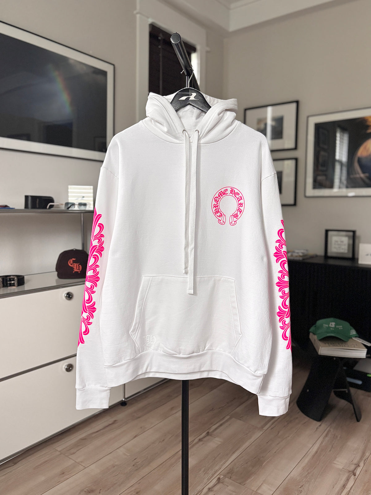Pink Floral Logo Hoodie
