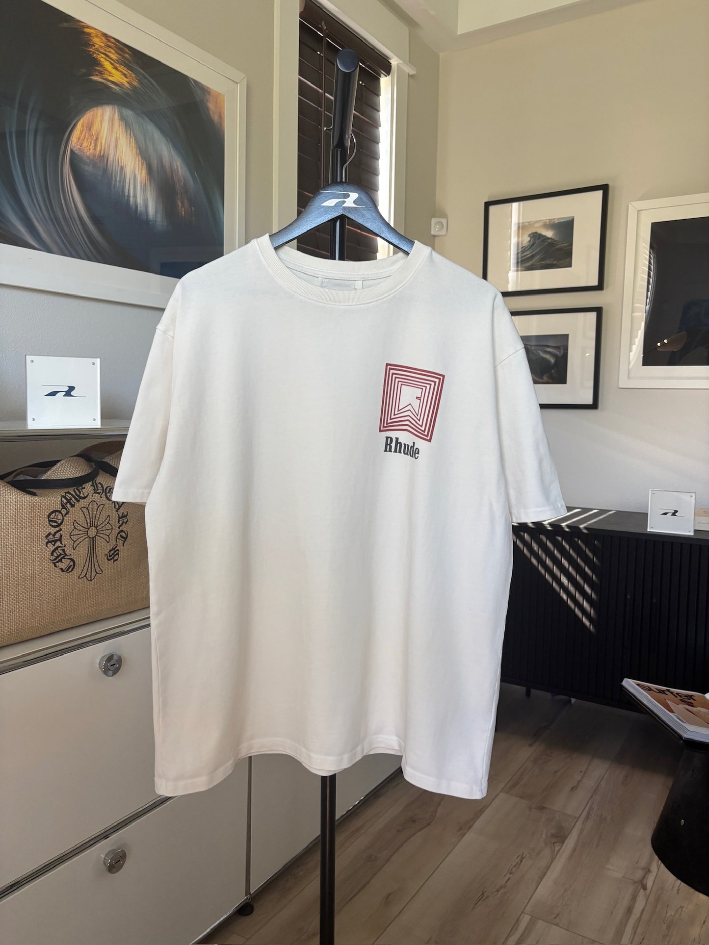 Red Repeat Chevron Logo Tee