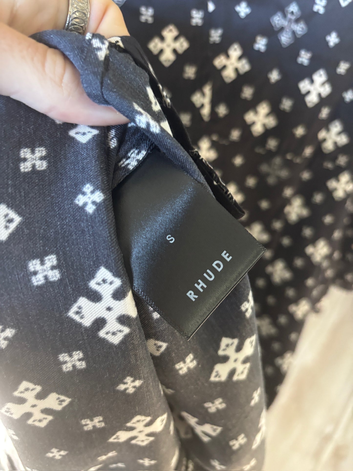 Monogram Silk Logo Shirt