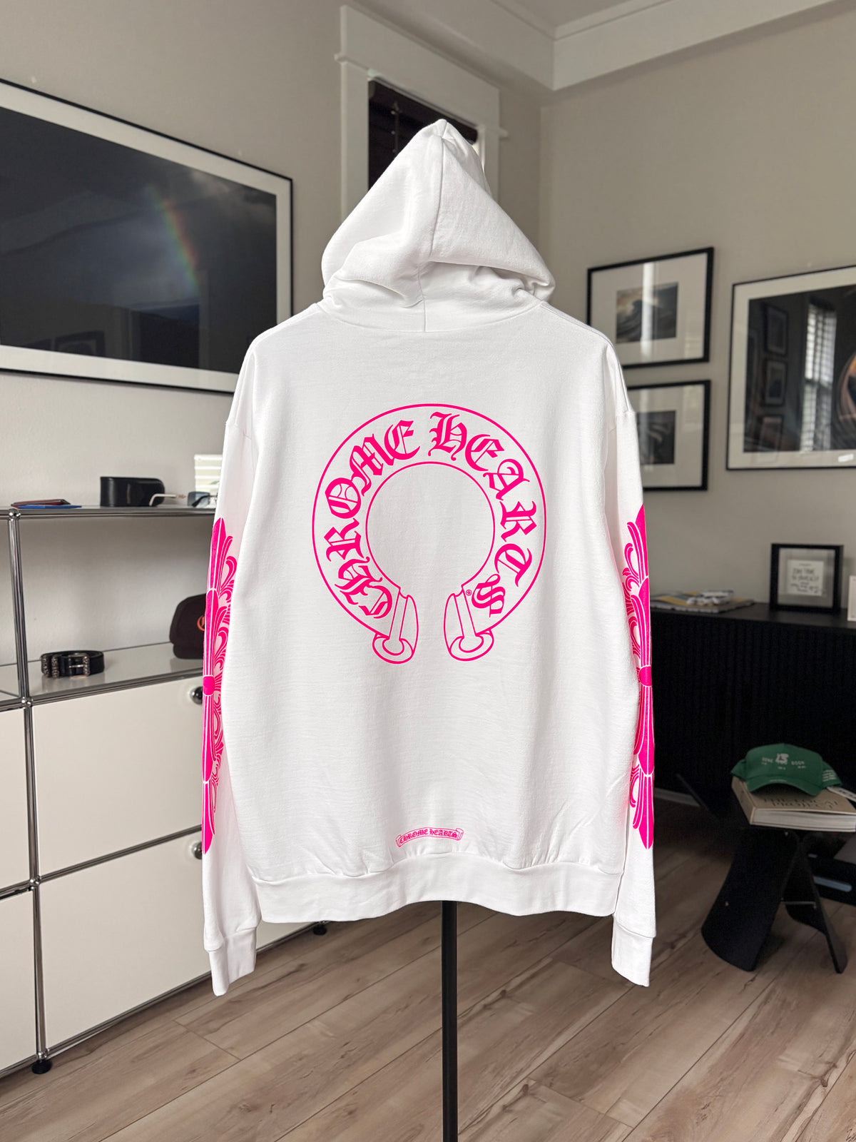 Pink Floral Logo Hoodie