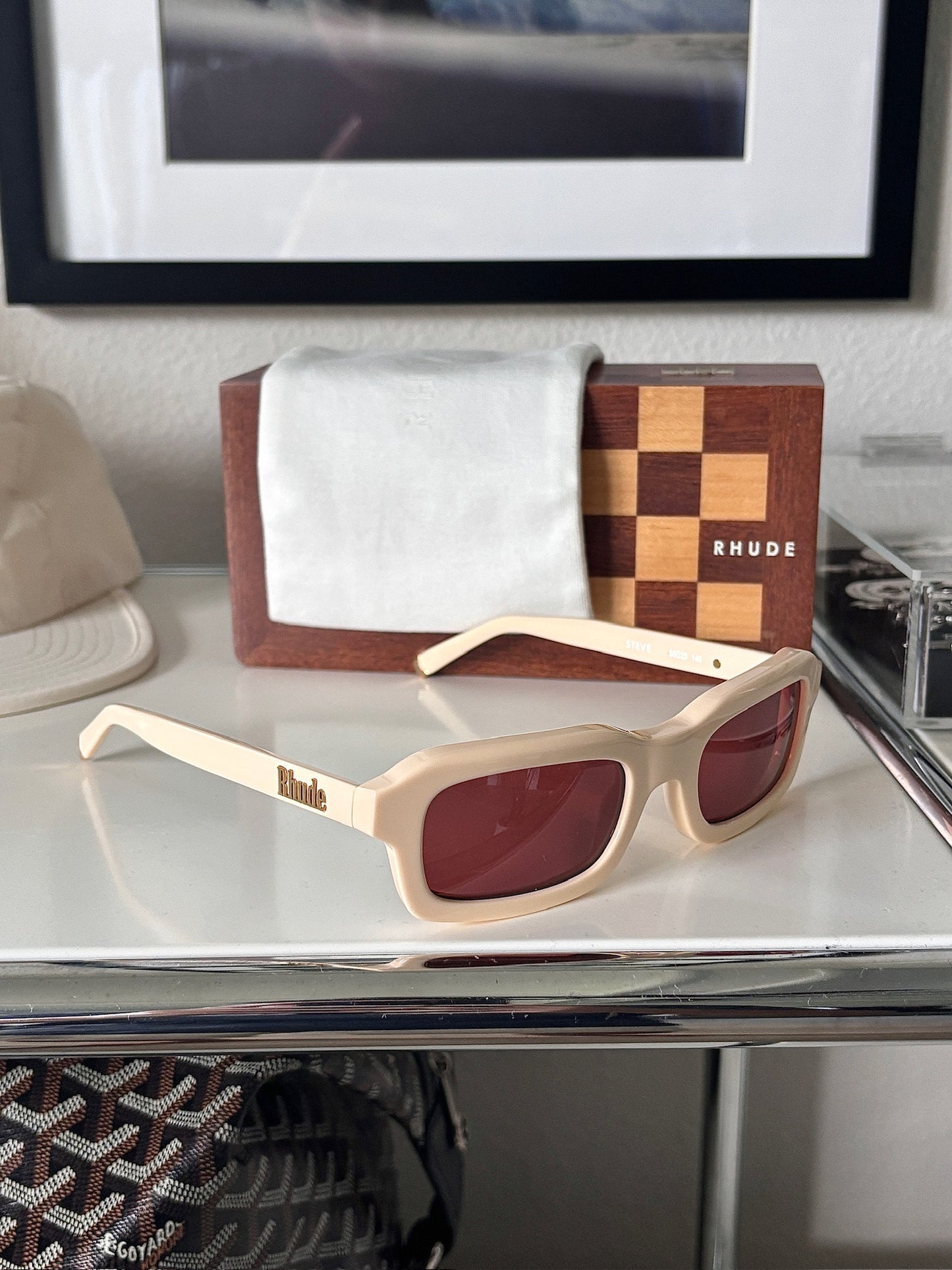 Cream Steve Frame Sunglasses