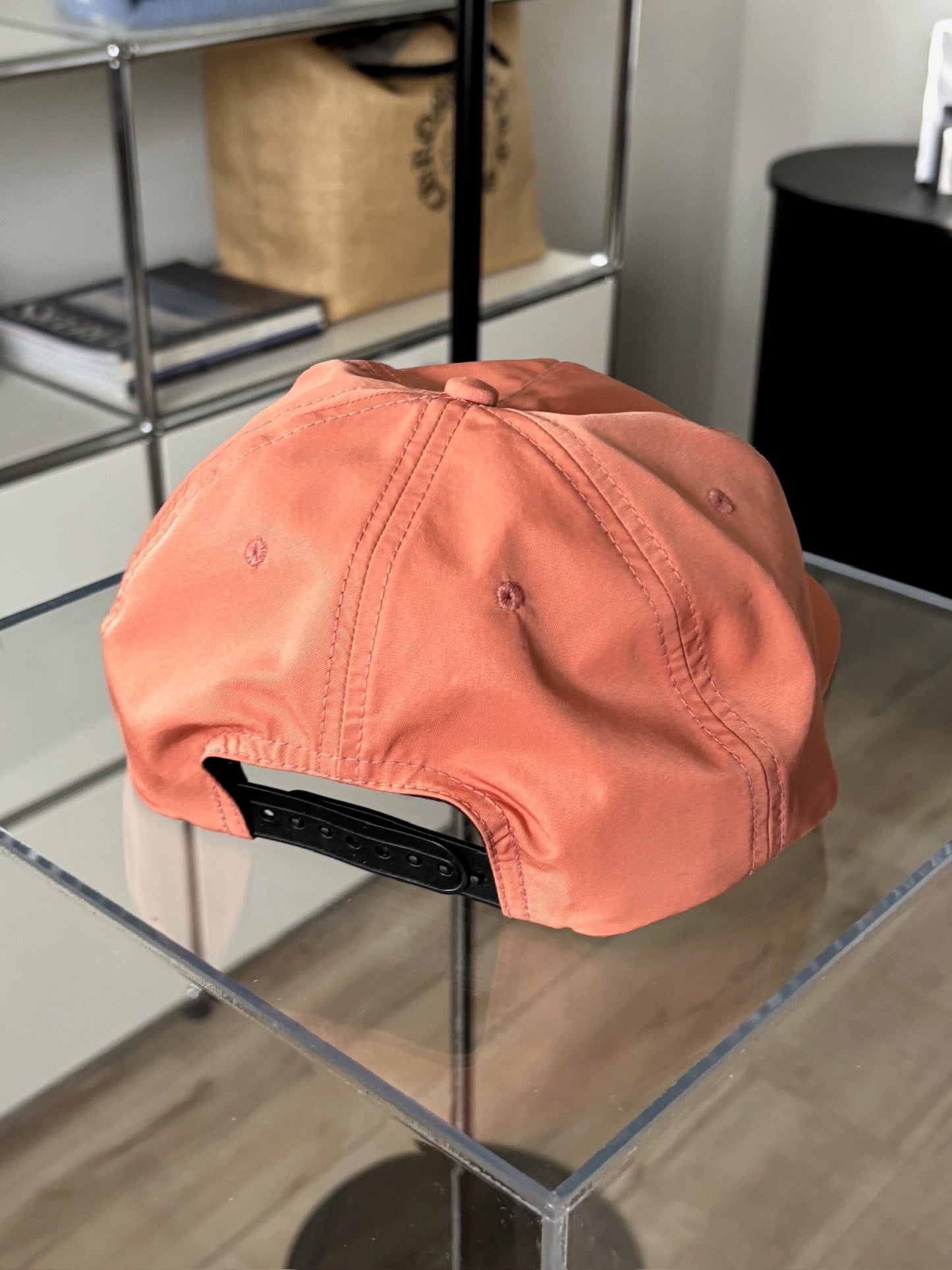 Peach Nylon Logo Hat