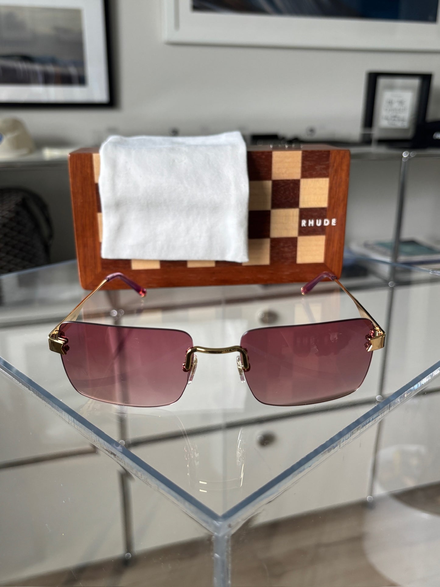 New Money Rimless Sunglasses