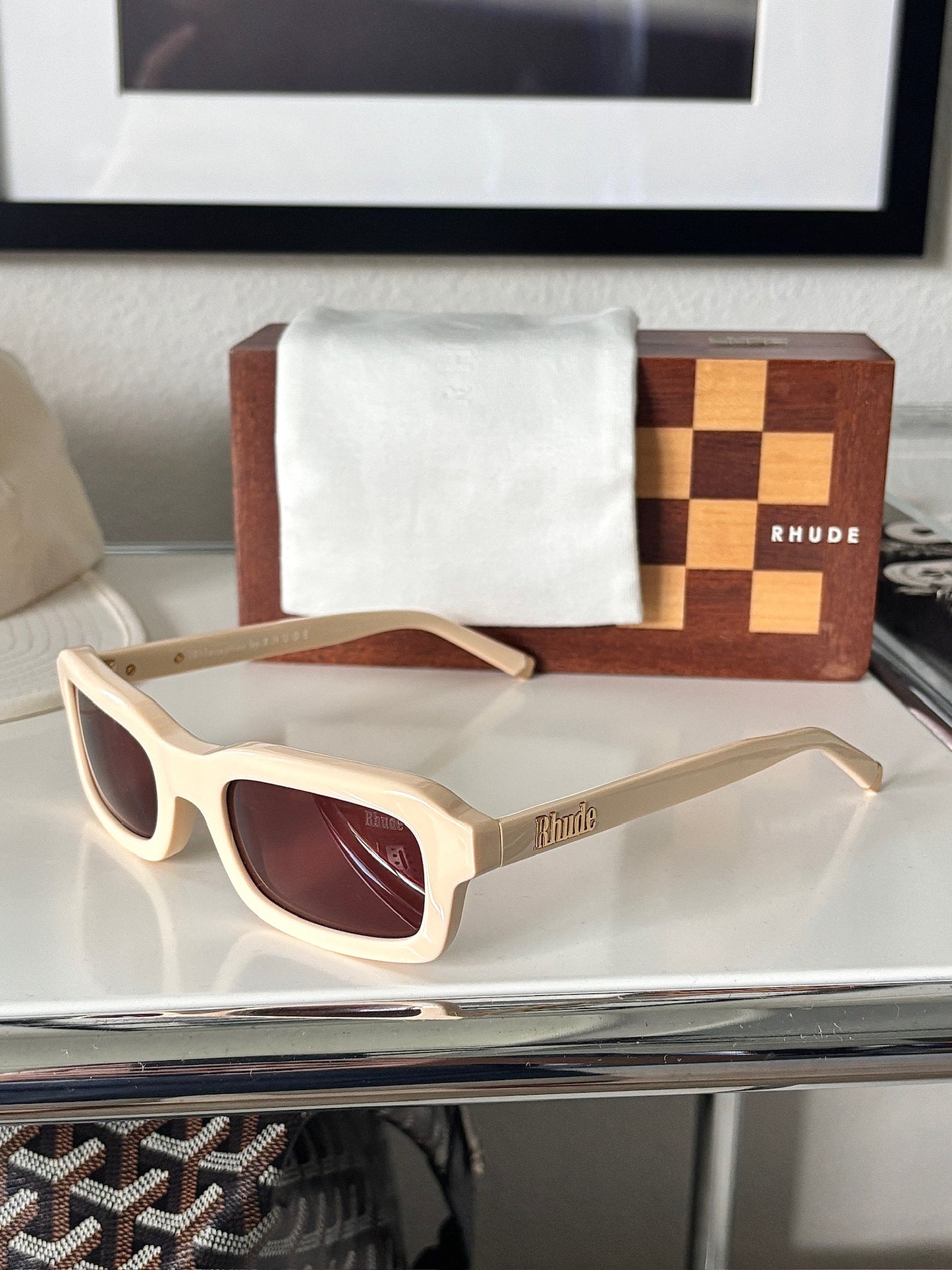 Cream Steve Frame Sunglasses