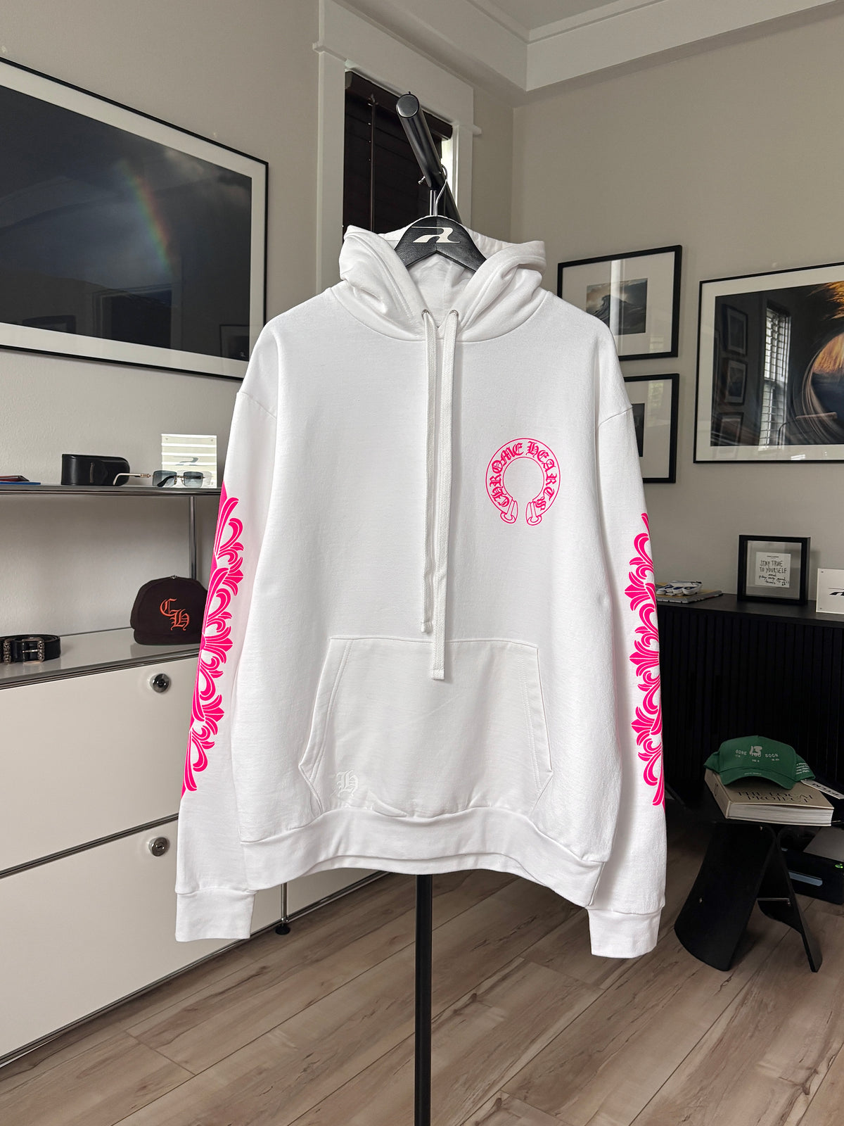 Pink Floral Logo Hoodie