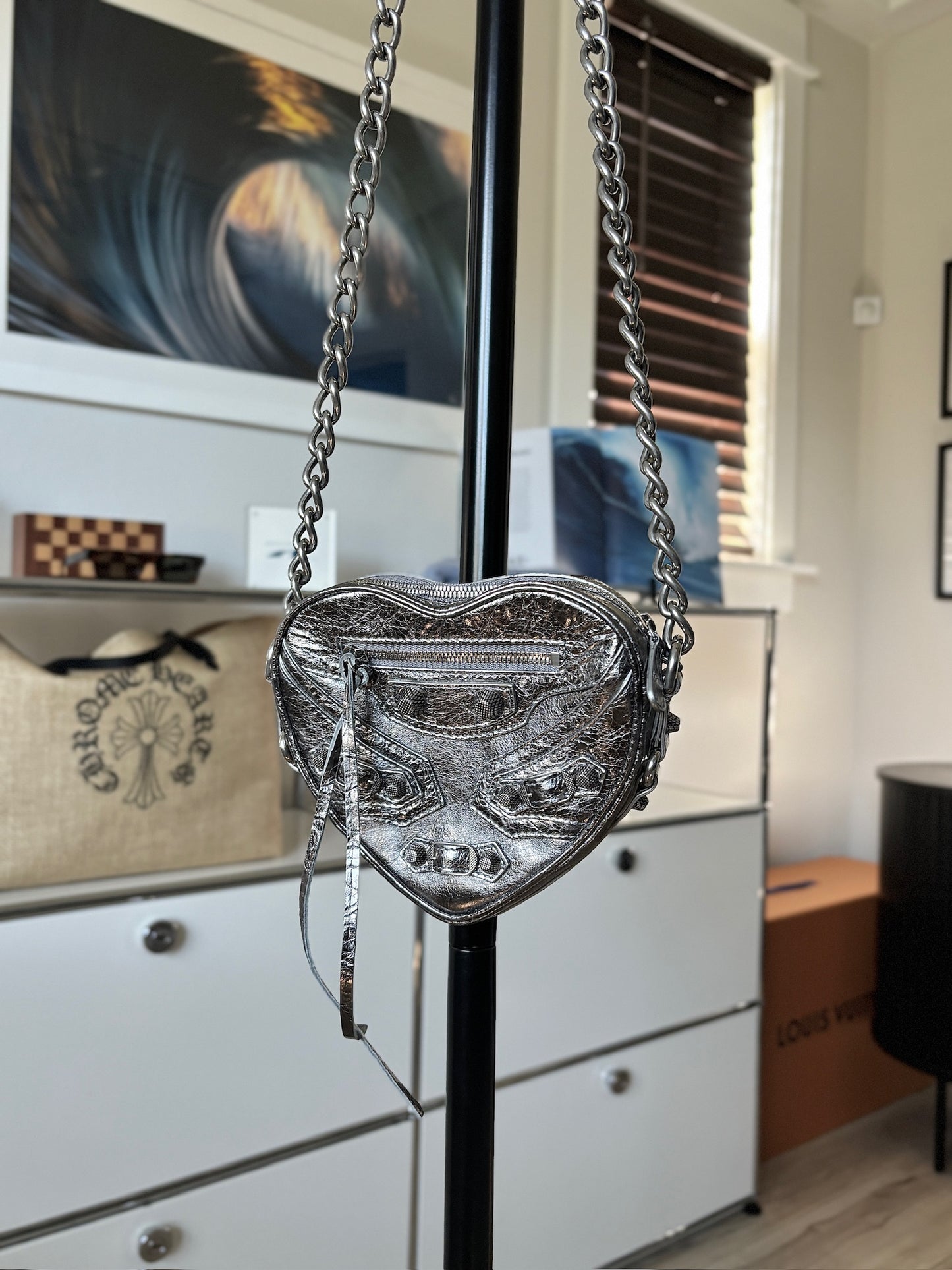 Biker Cagole Heart Shaped Purse