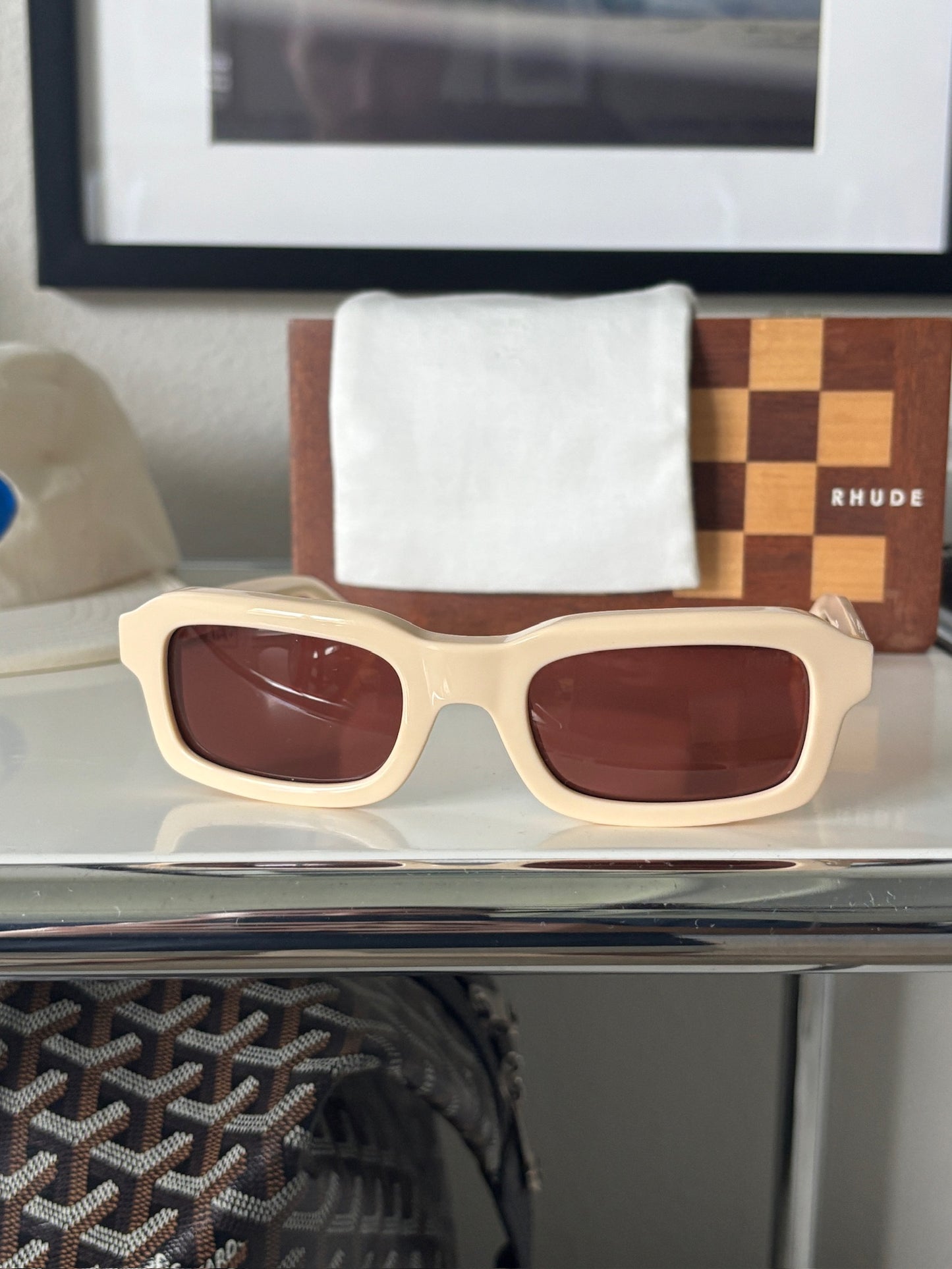 Cream Steve Frame Sunglasses