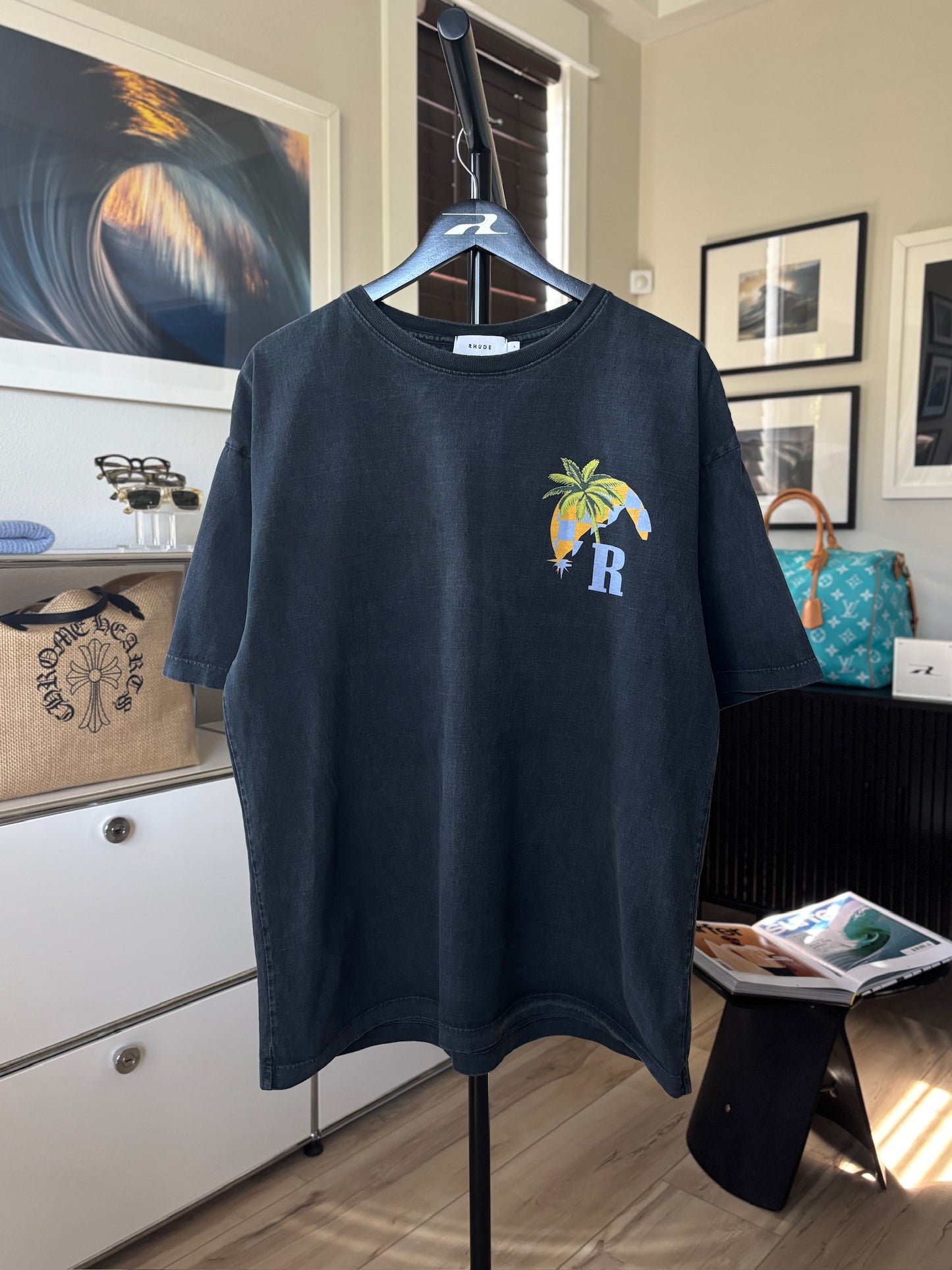 Faded Miami Moonlight F1 Logo Tee