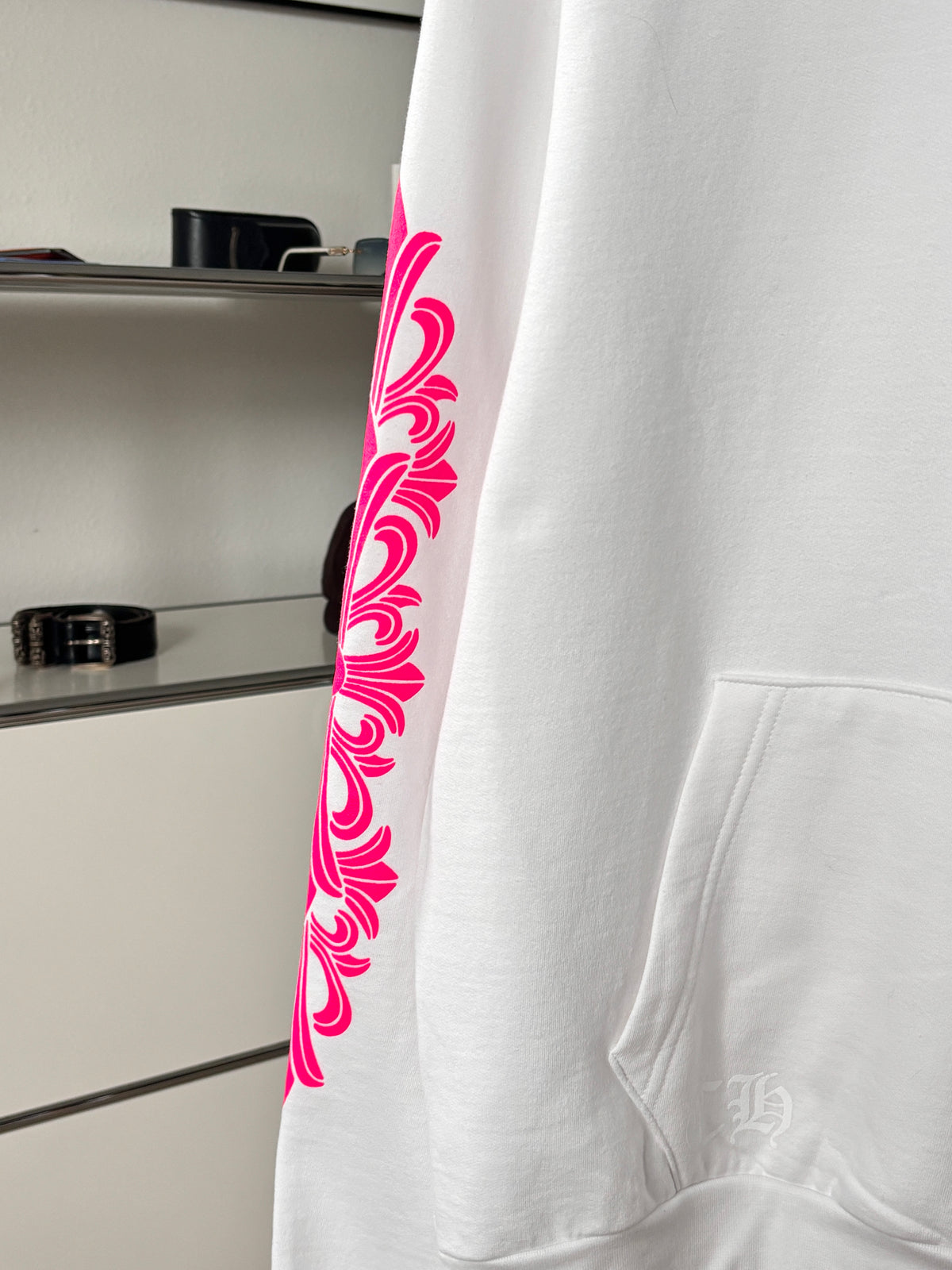 Pink Floral Logo Hoodie