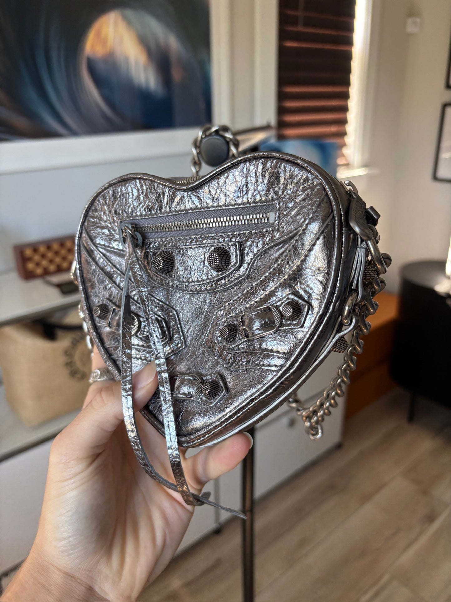 Biker Cagole Heart Shaped Purse