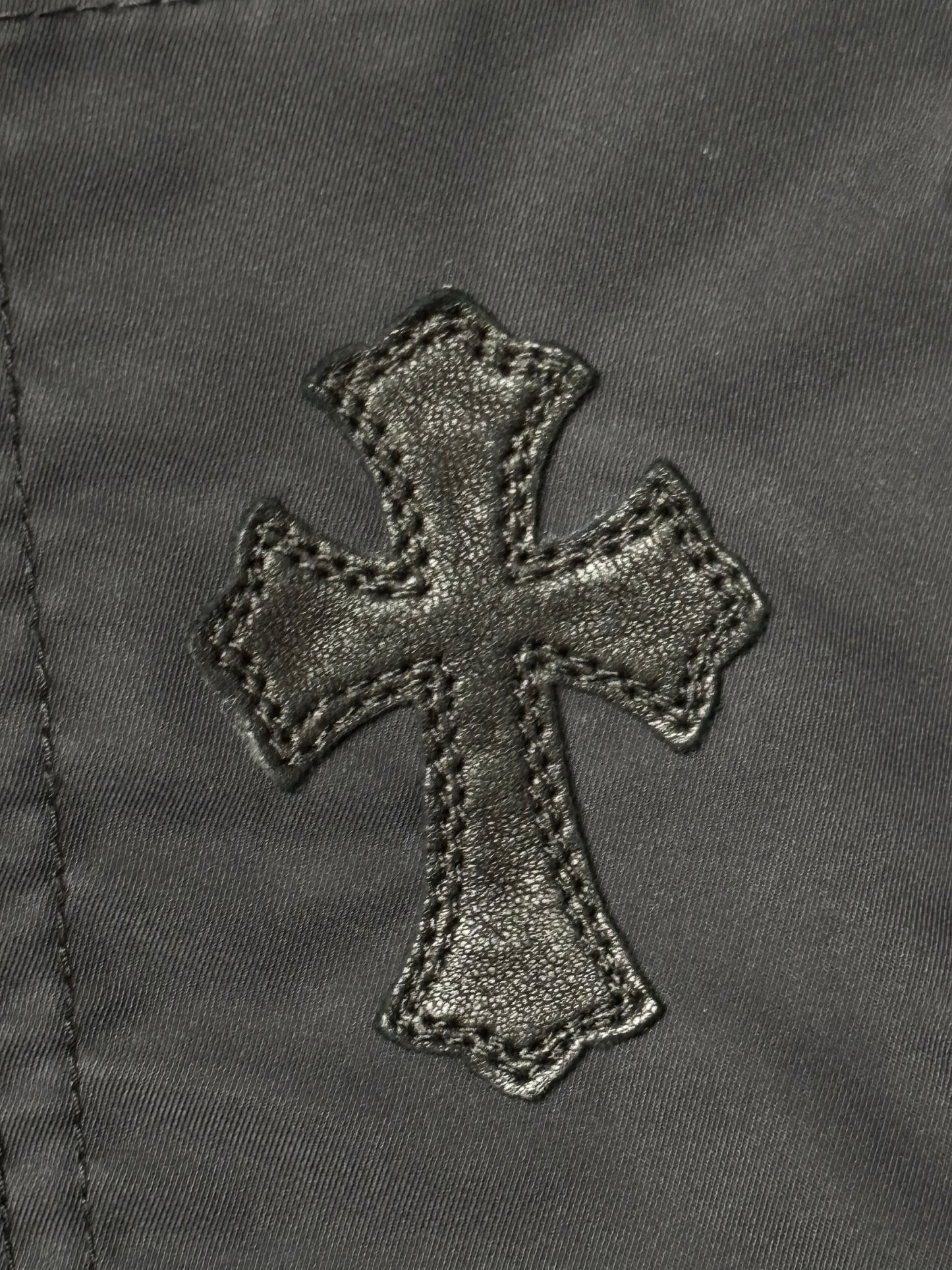 Nylon Leather Patch Carpenter Pants