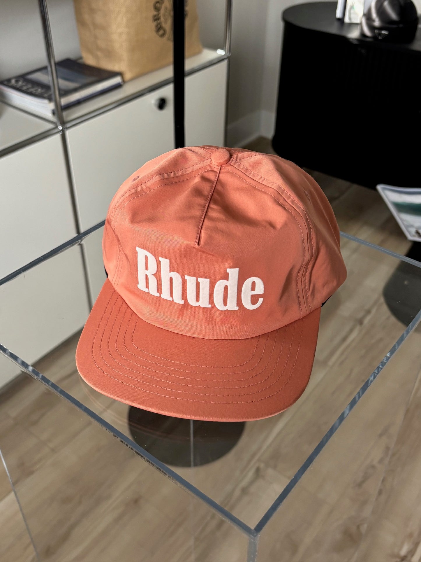 Peach Nylon Logo Hat