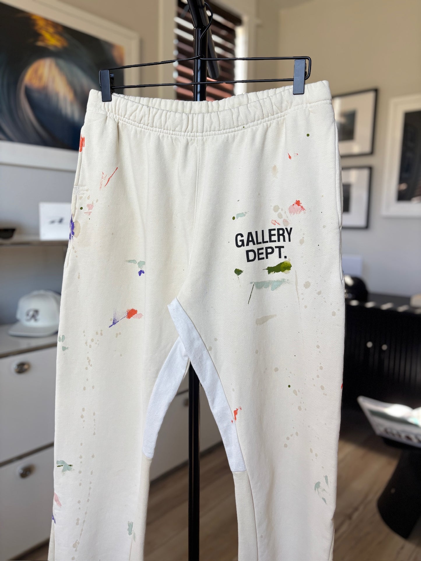 Cream Flare Sweatpants