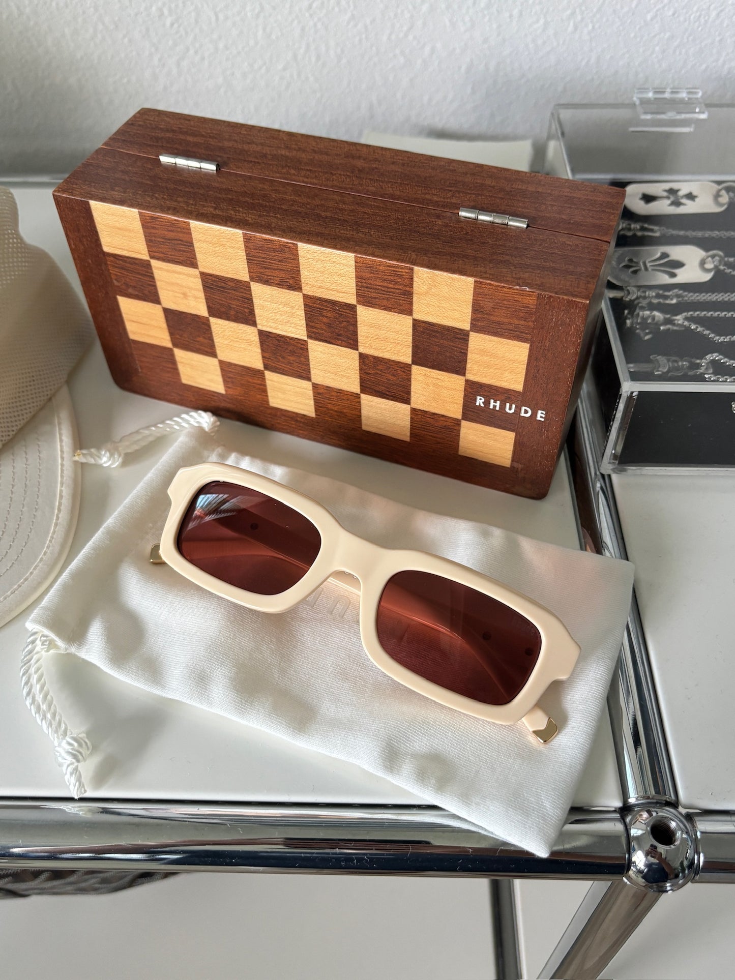 Cream Steve Frame Sunglasses