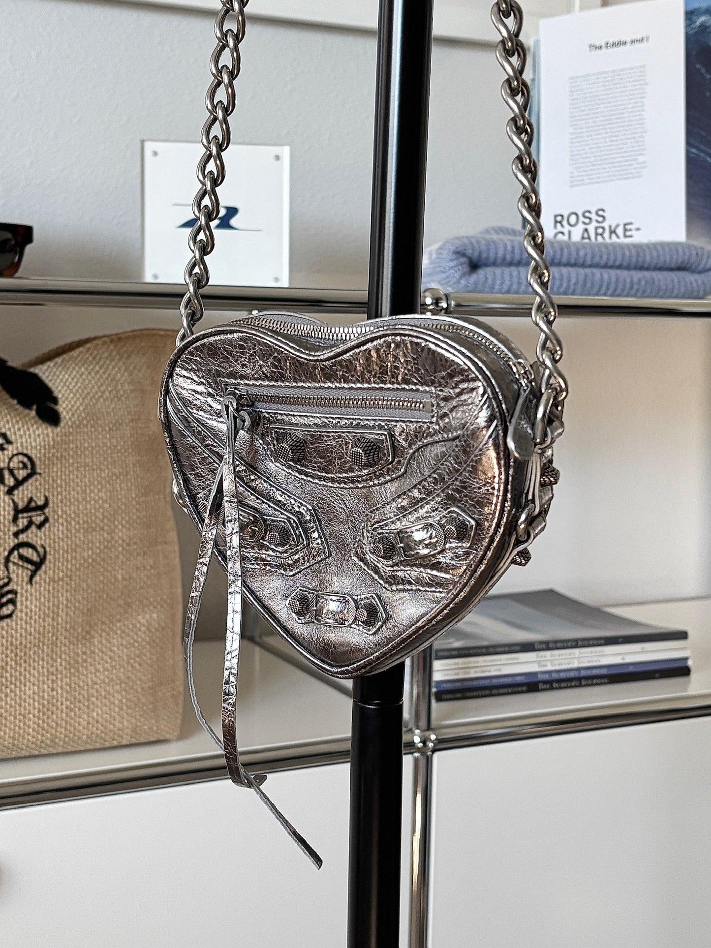 Biker Cagole Heart Shaped Purse