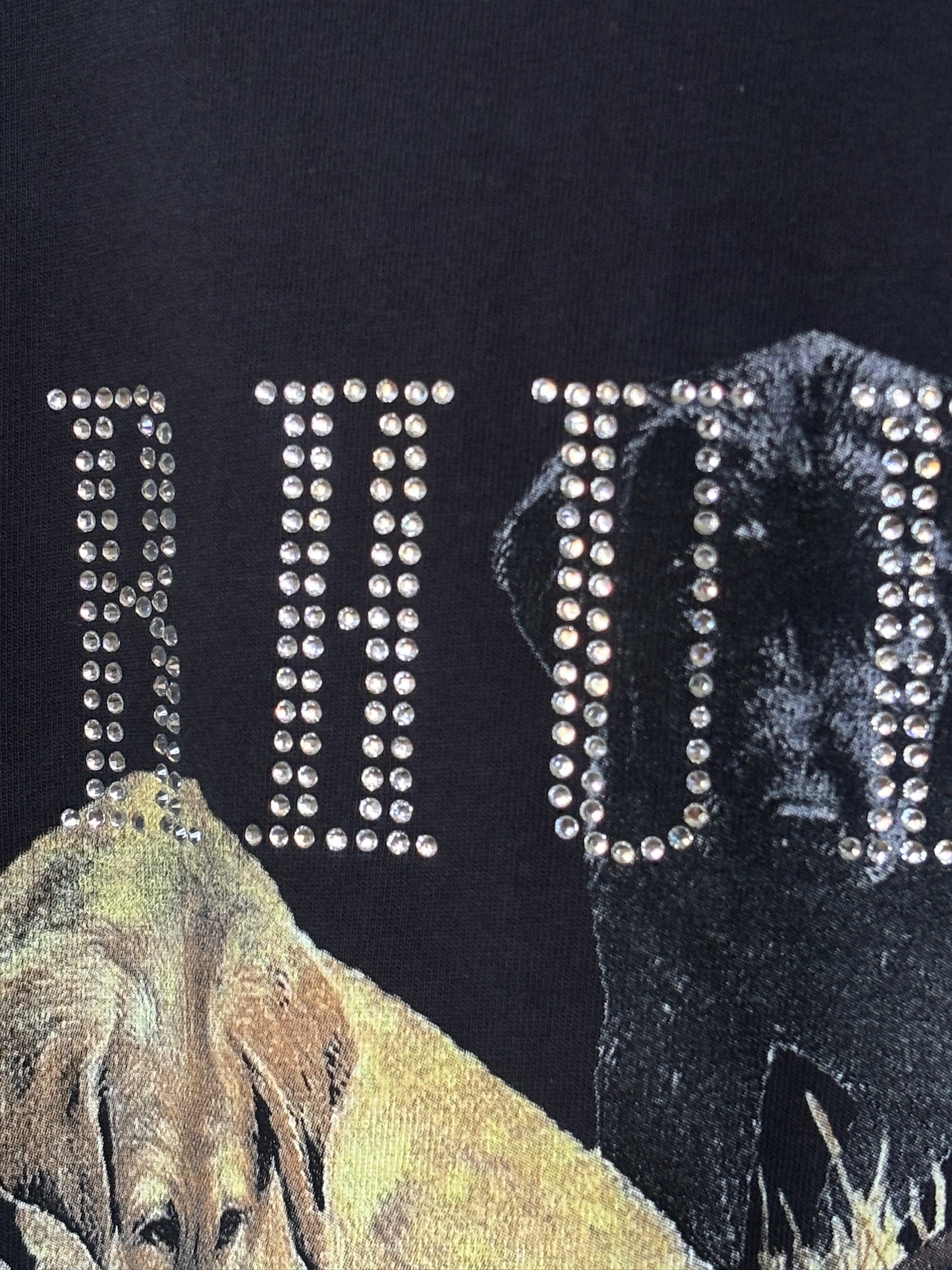 Rhinestone Dog Logo Tee