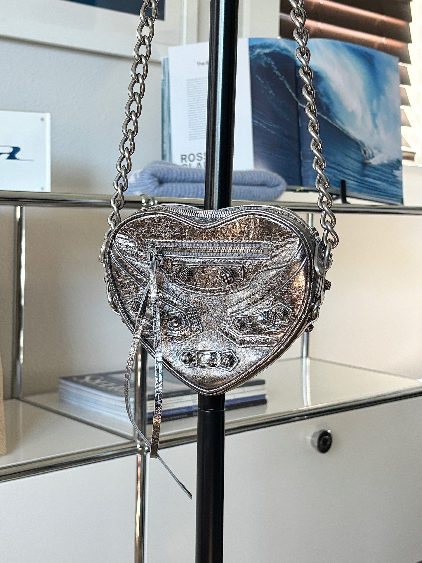 Biker Cagole Heart Shaped Purse