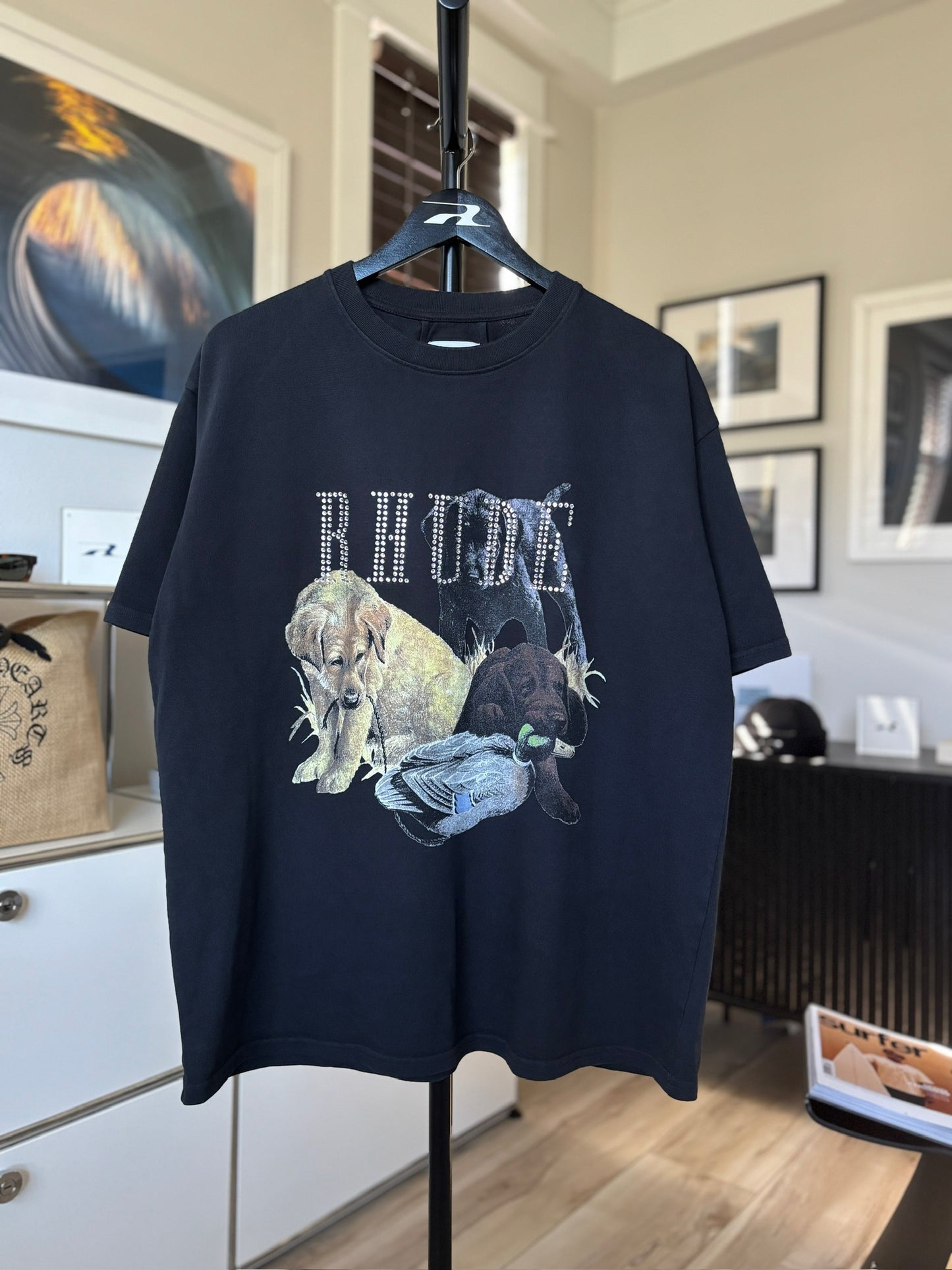 Rhinestone Dog Logo Tee