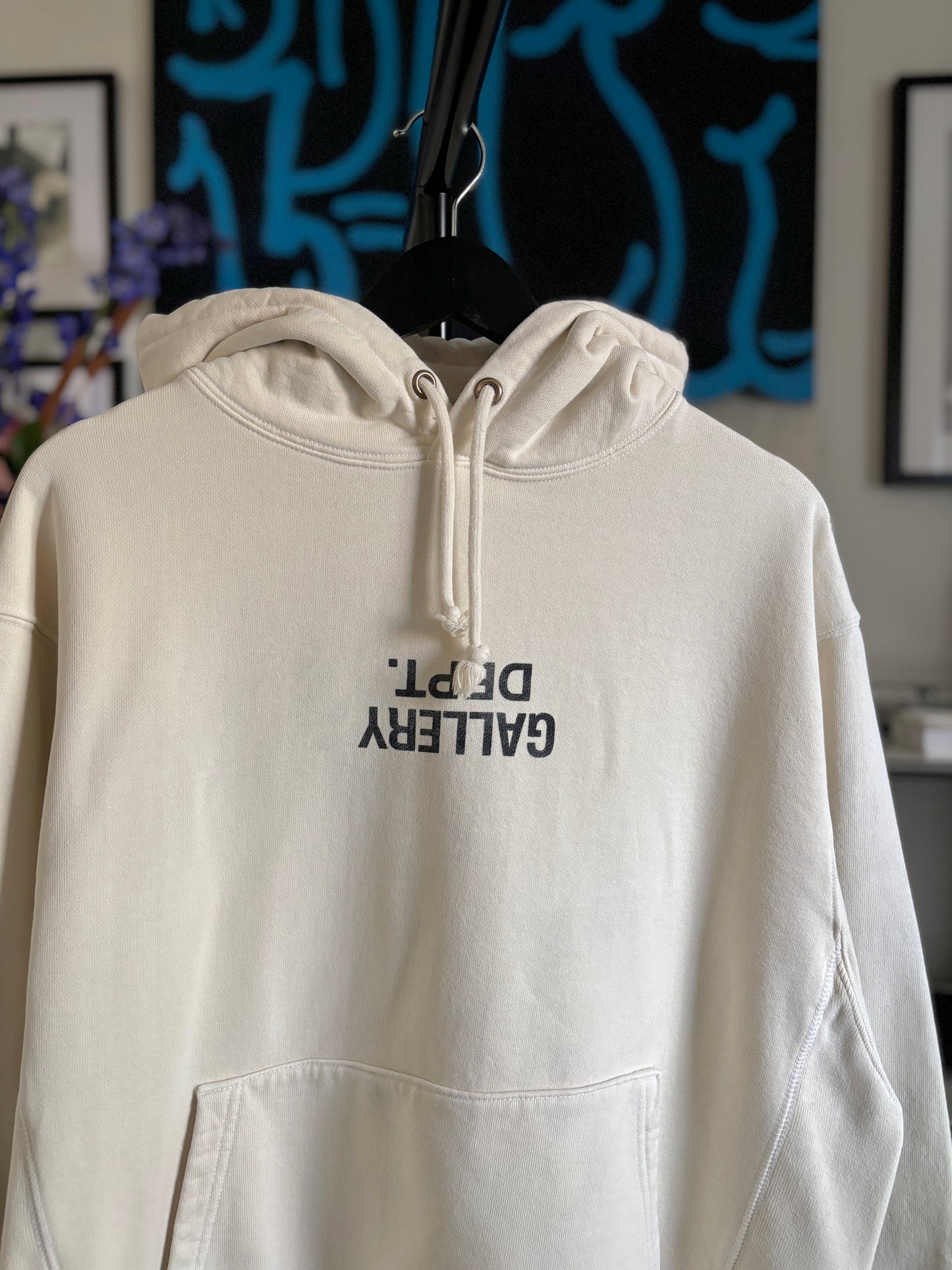 Cream Upside Down Hoodie