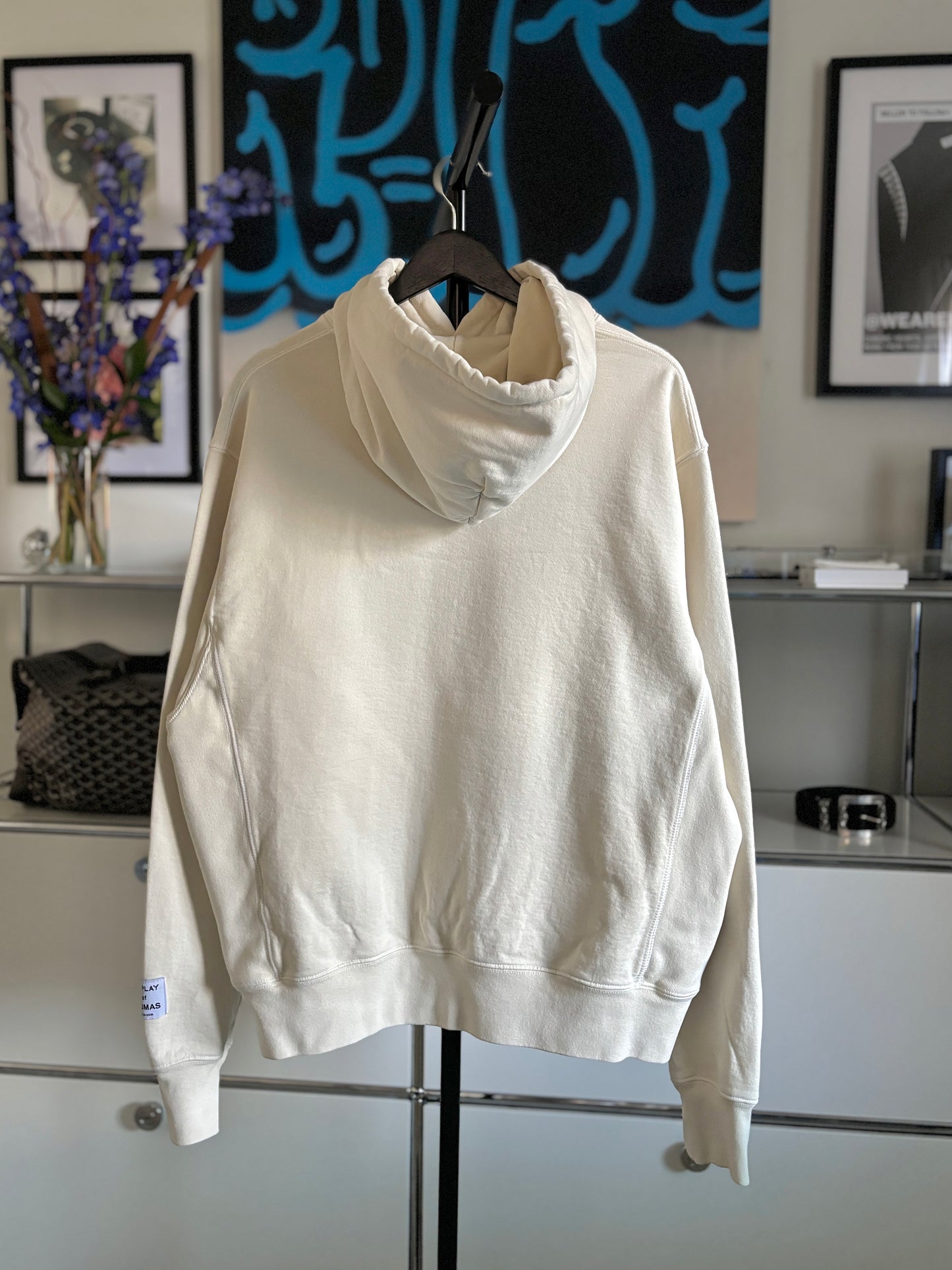 Cream Upside Down Hoodie