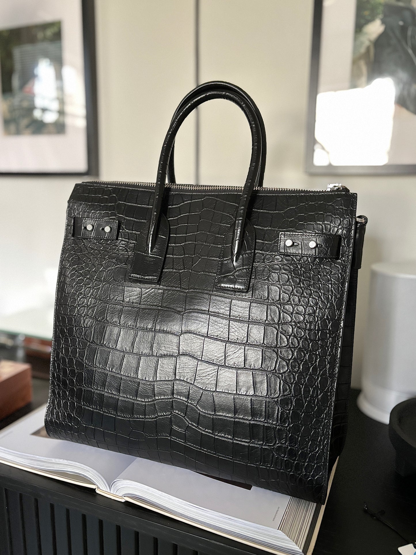 Crocodile Tote Purse