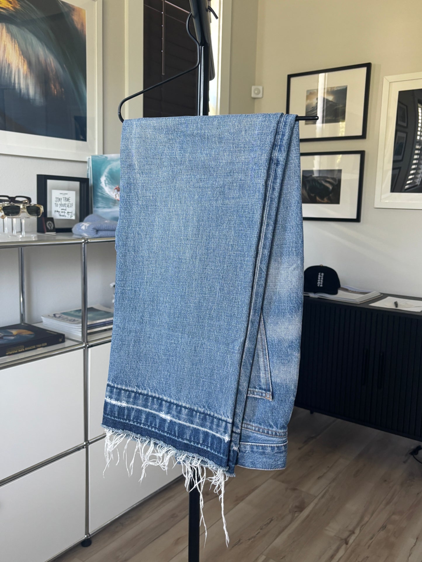 Light Washed Raw Denim