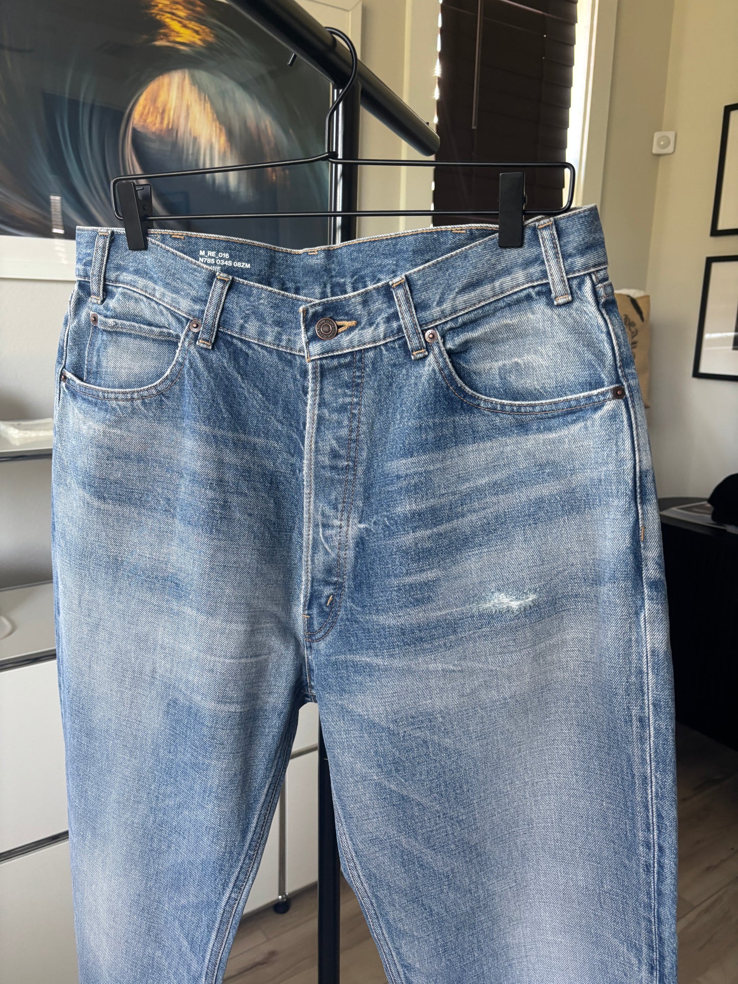 Light Washed Raw Denim