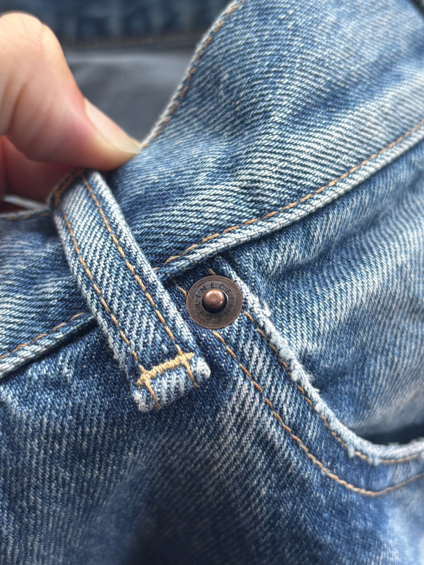 Light Washed Raw Denim