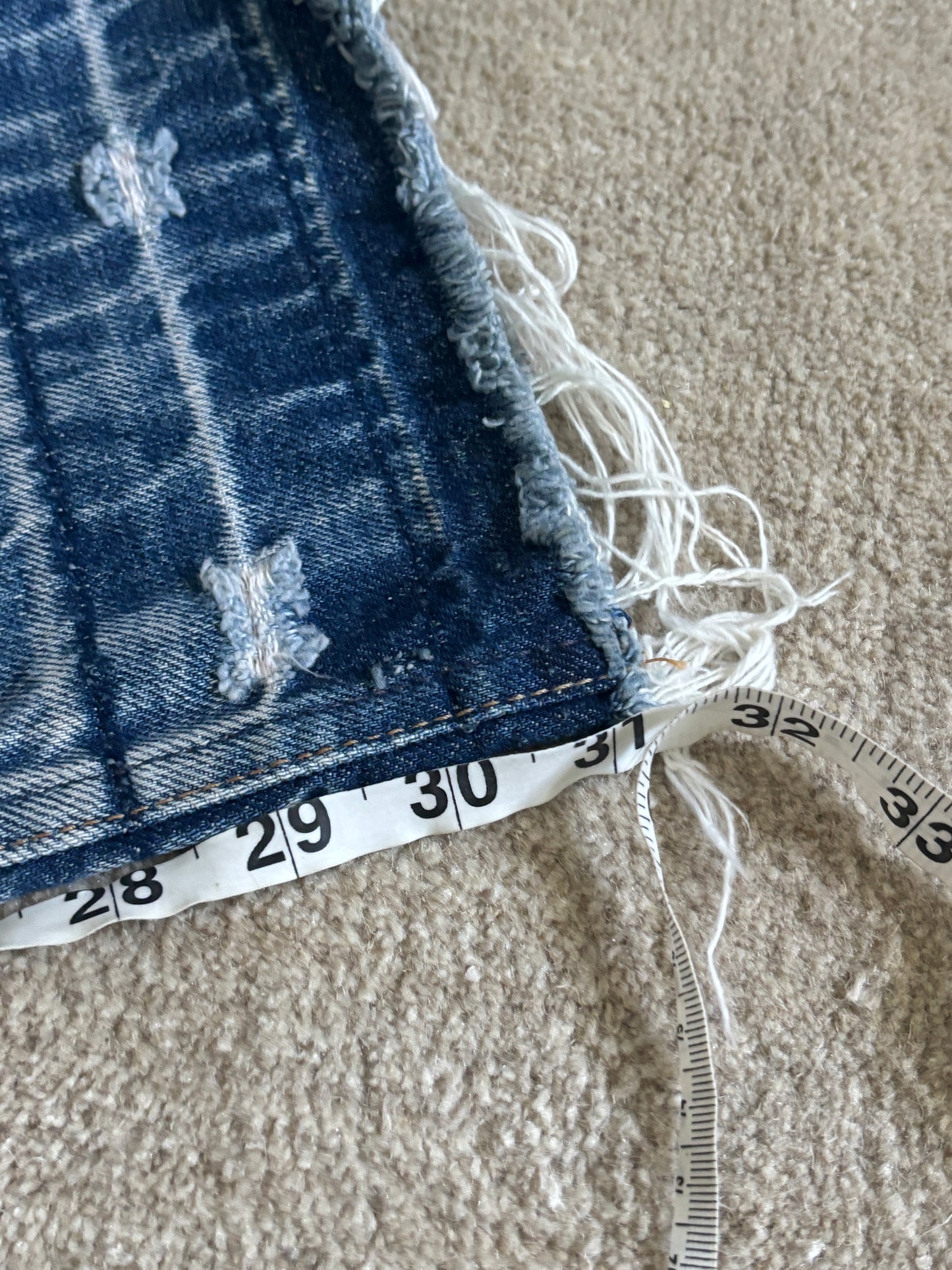 Light Washed Raw Denim