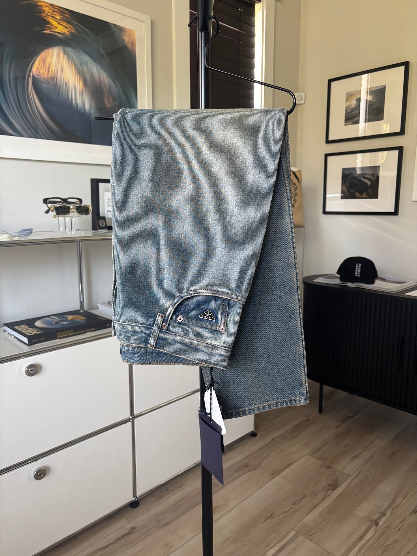 Washed Logo Denim