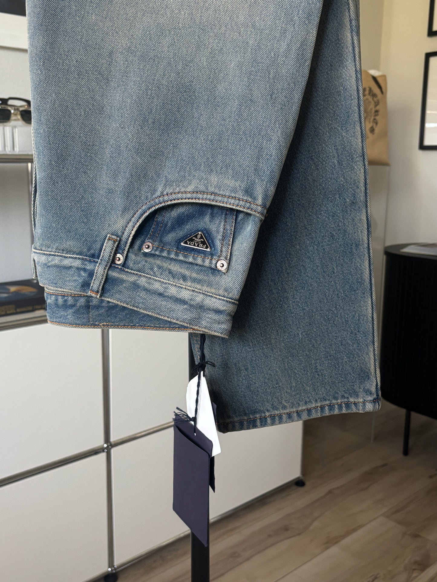 Washed Logo Denim