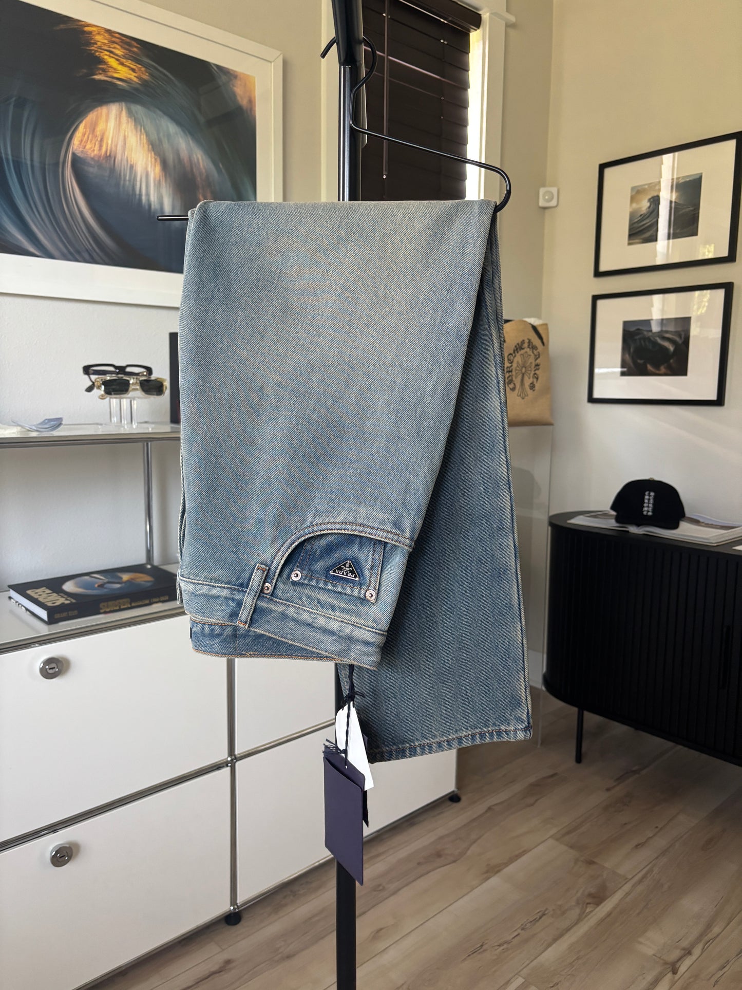 Washed Logo Denim