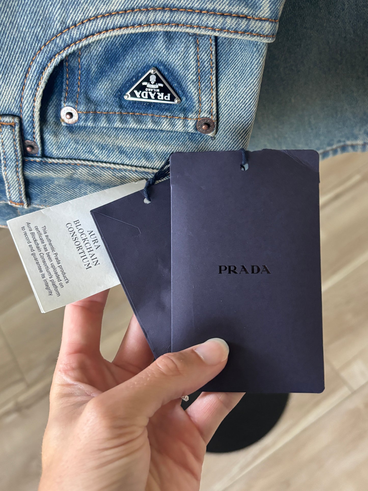 Washed Logo Denim