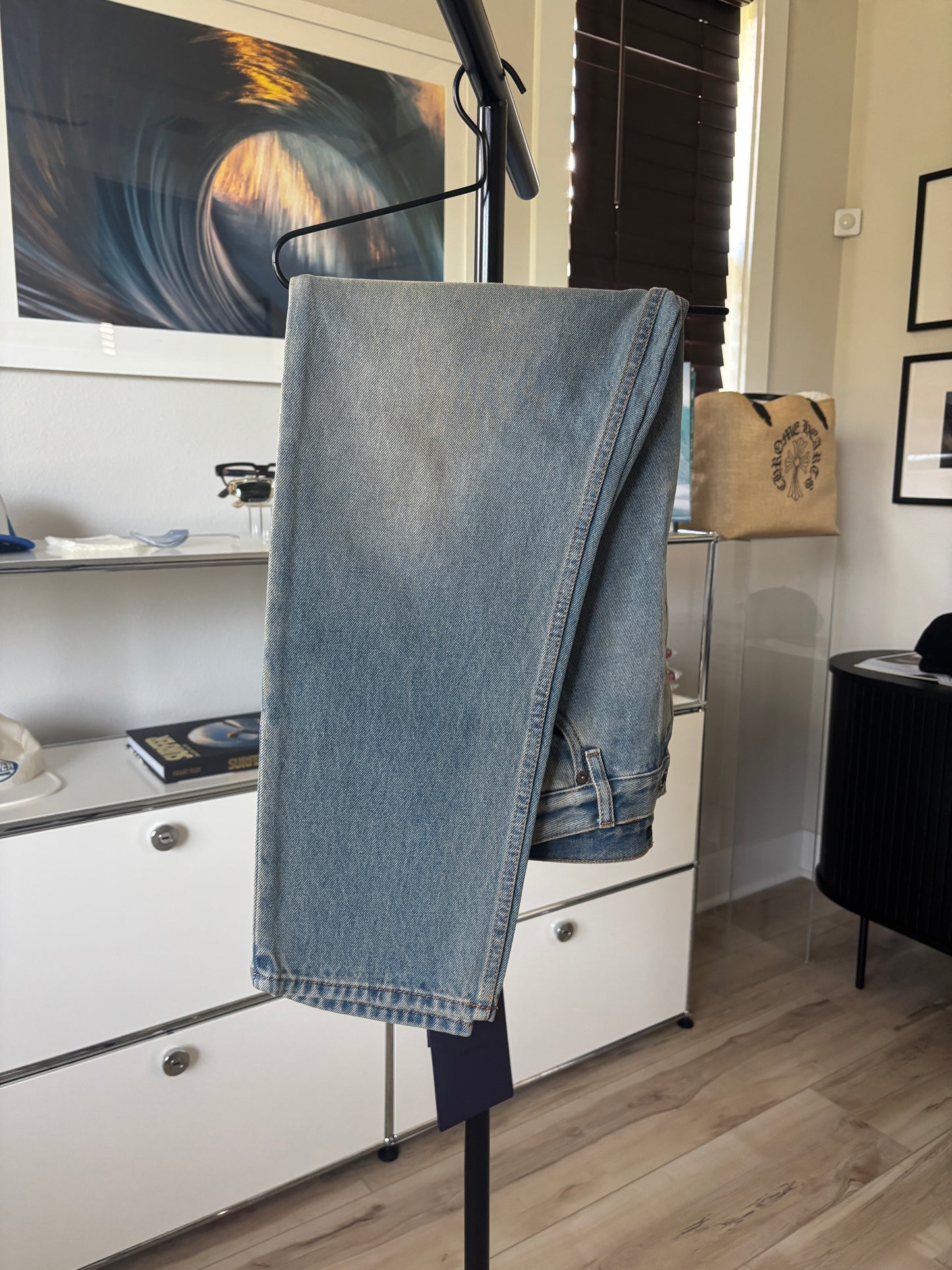 Washed Logo Denim