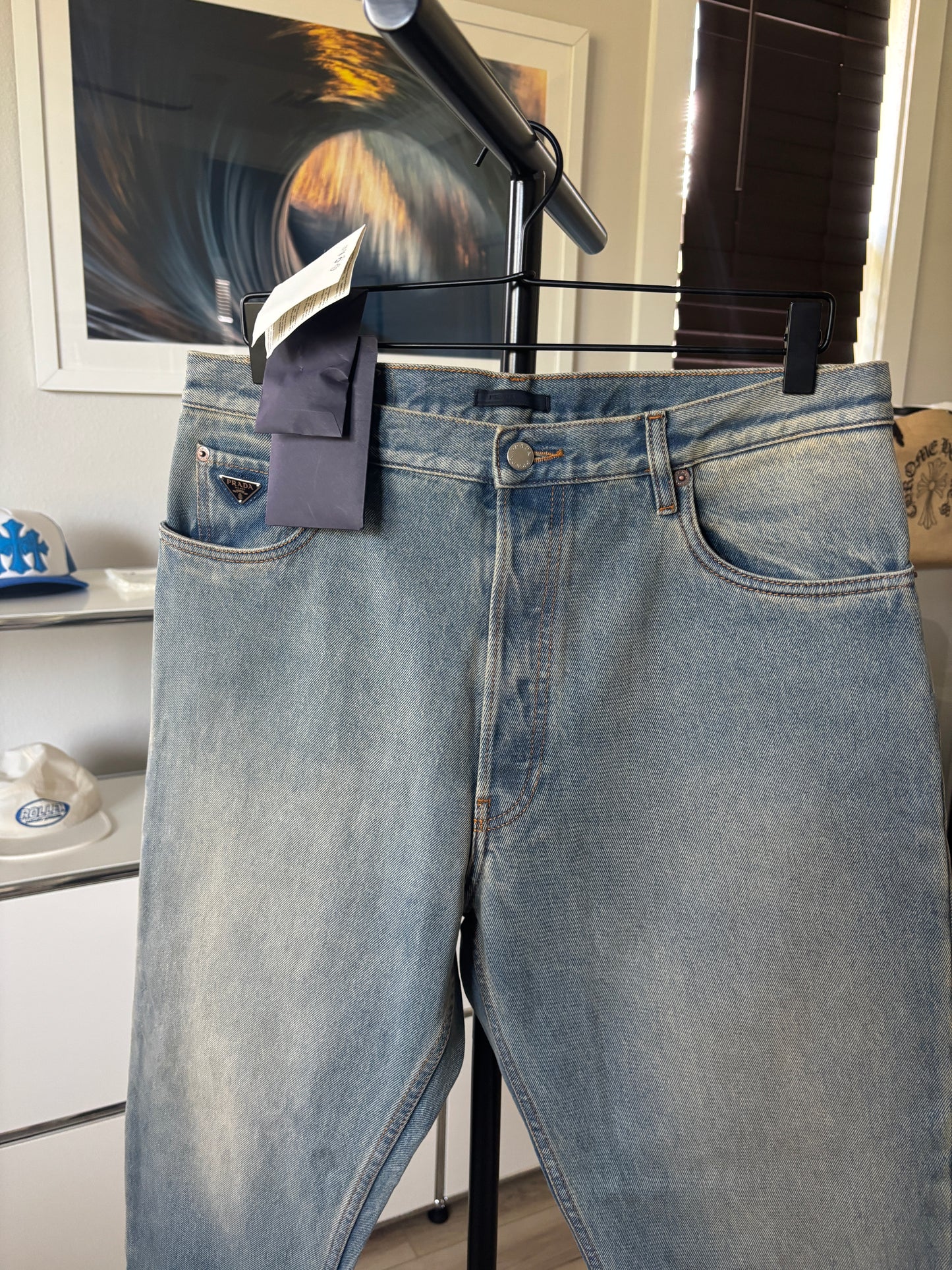 Washed Logo Denim
