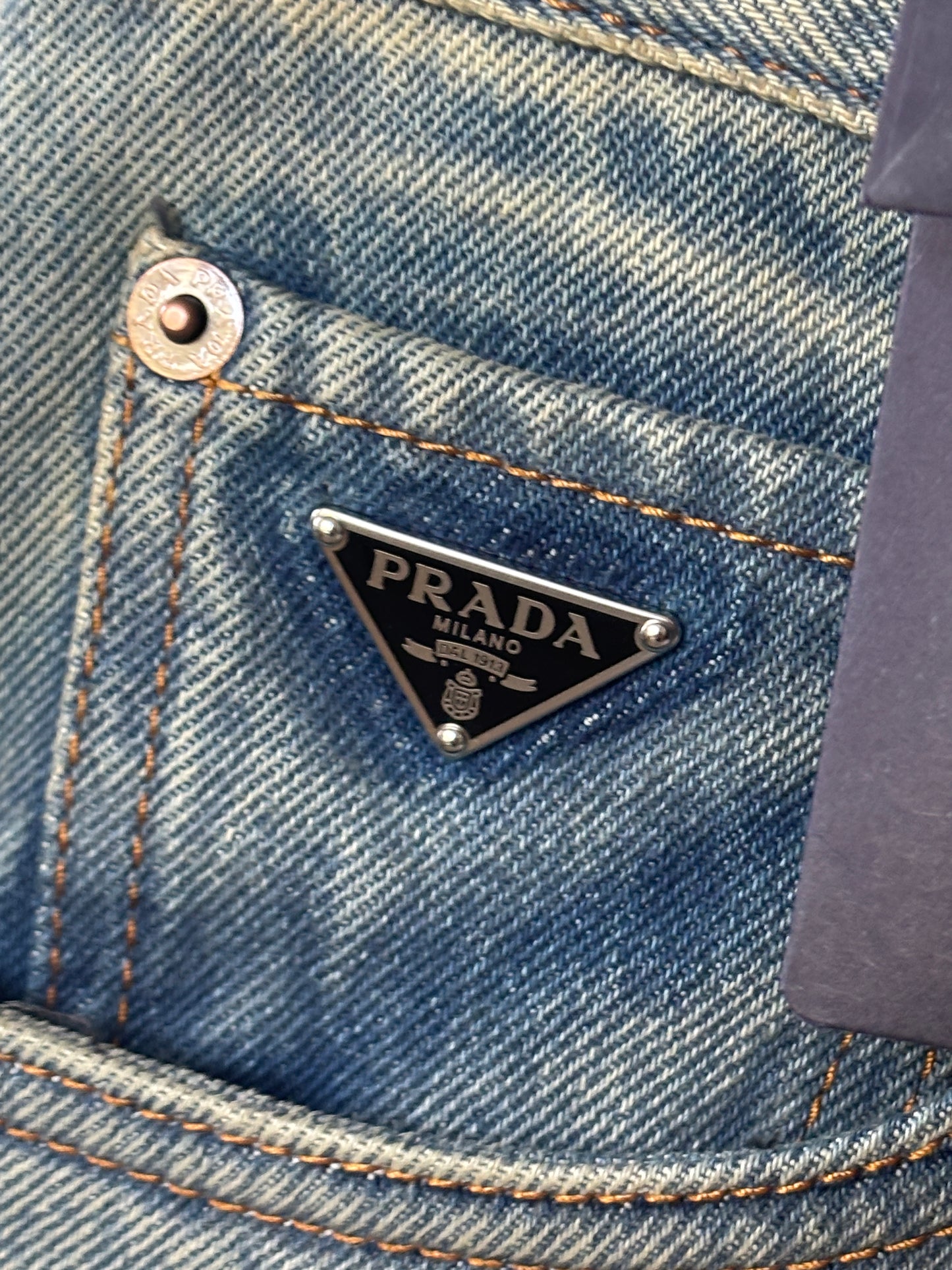 Washed Logo Denim