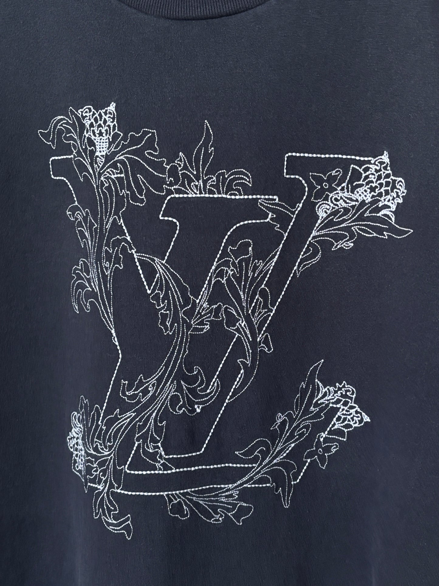 Stitched Floral Logo Tee