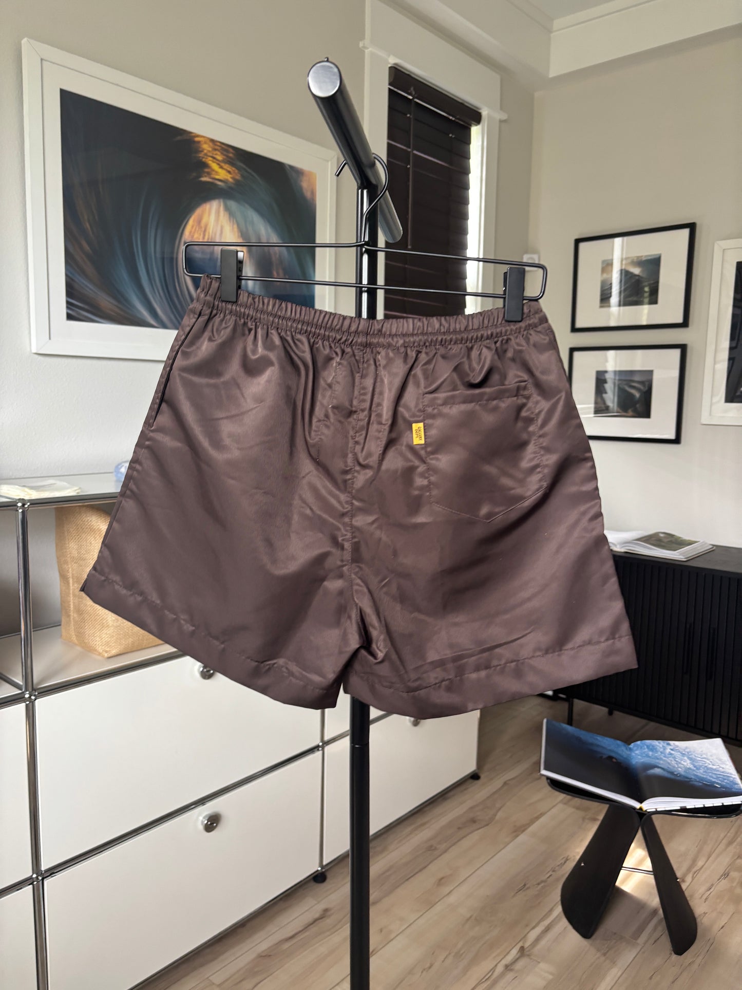 Mocha Nylon Logo Zuma Shorts