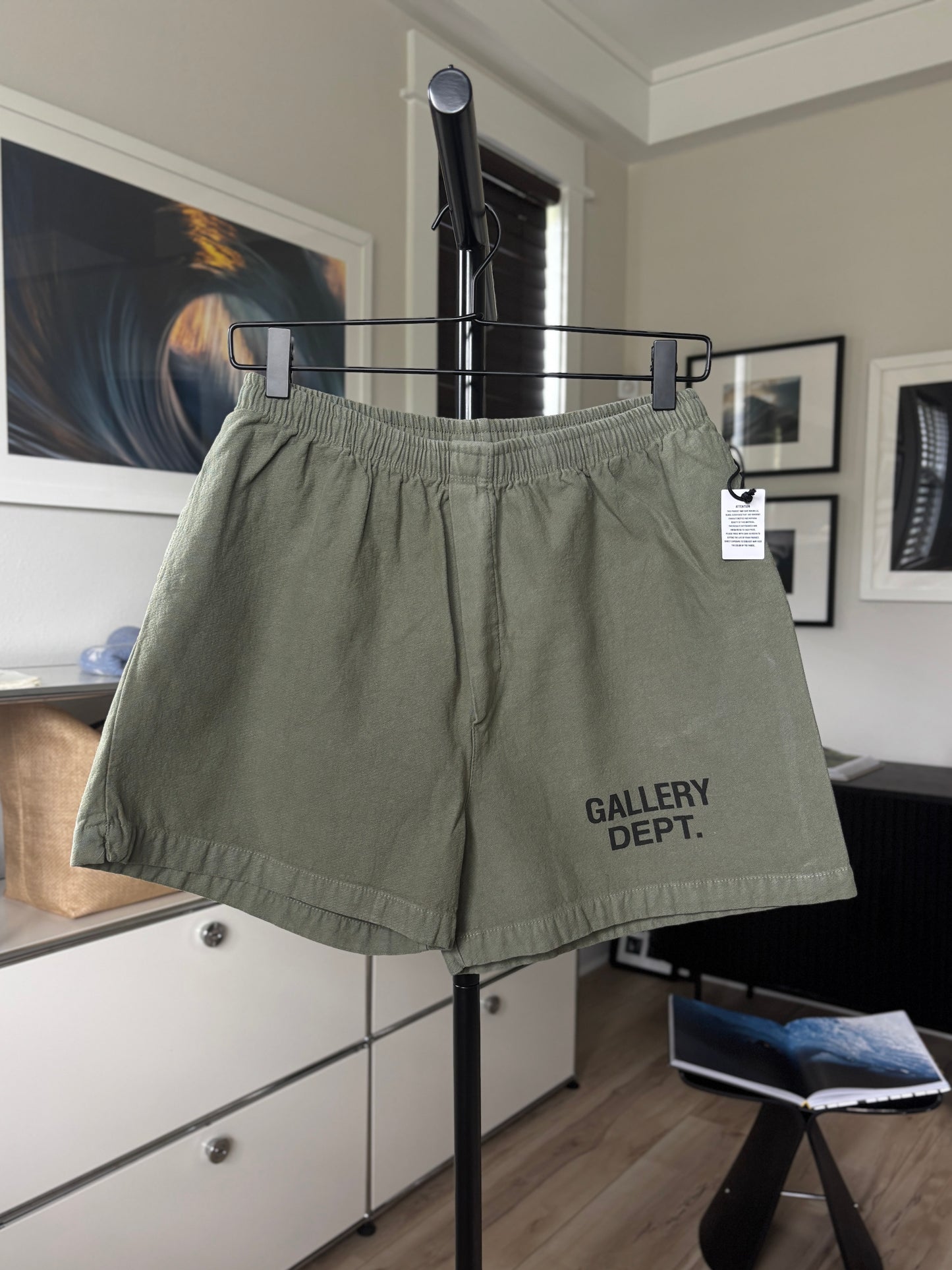 Army Green Logo Zuma Shorts