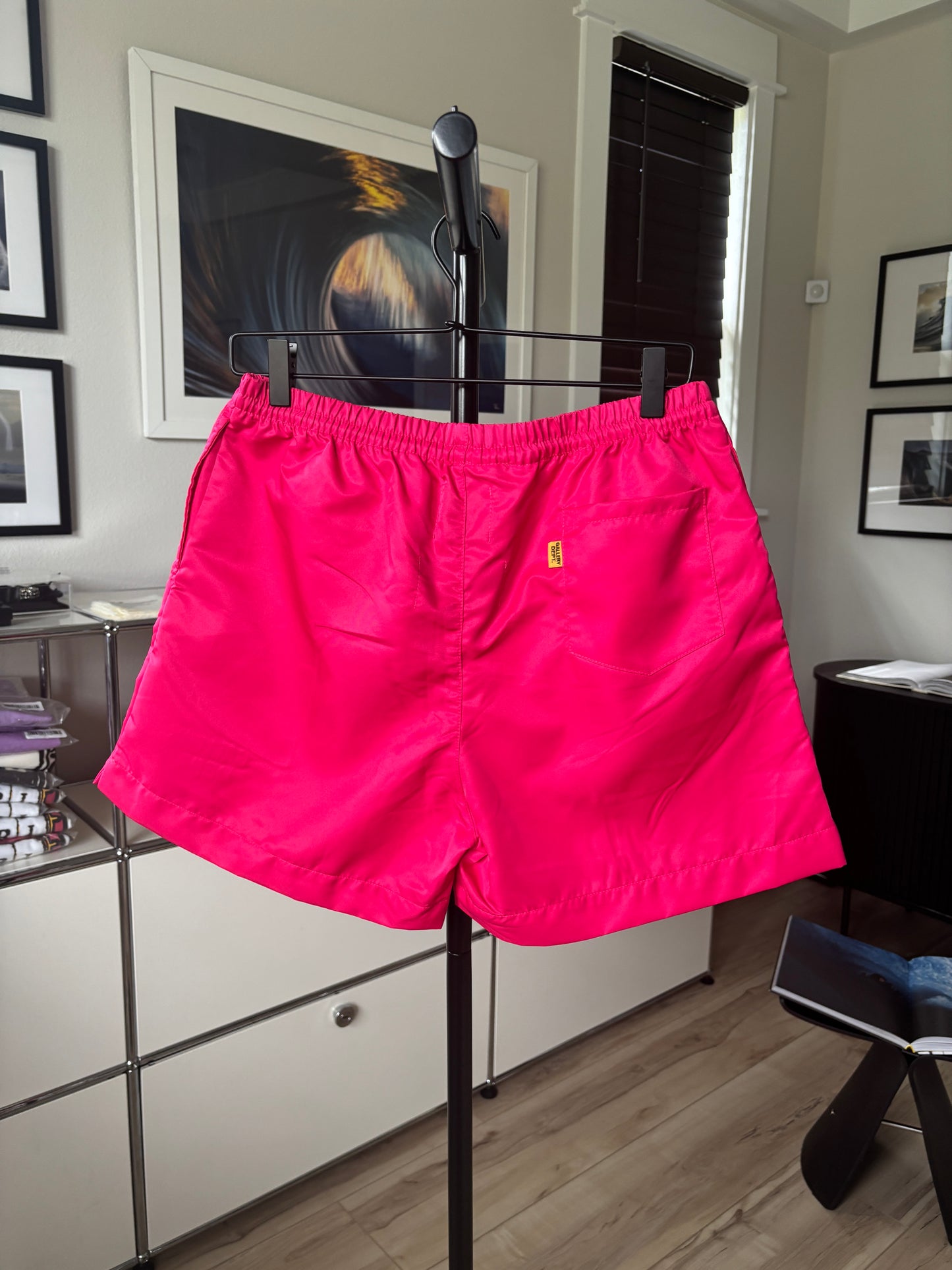 Pink Nylon Zuma Shorts