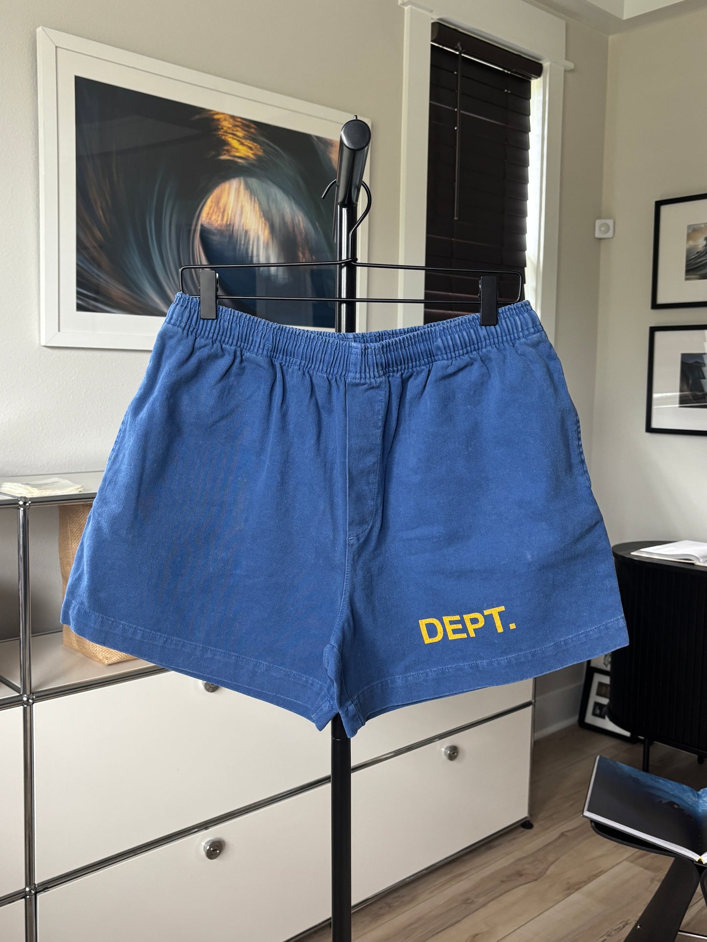 Blue + Yellow Logo Shorts