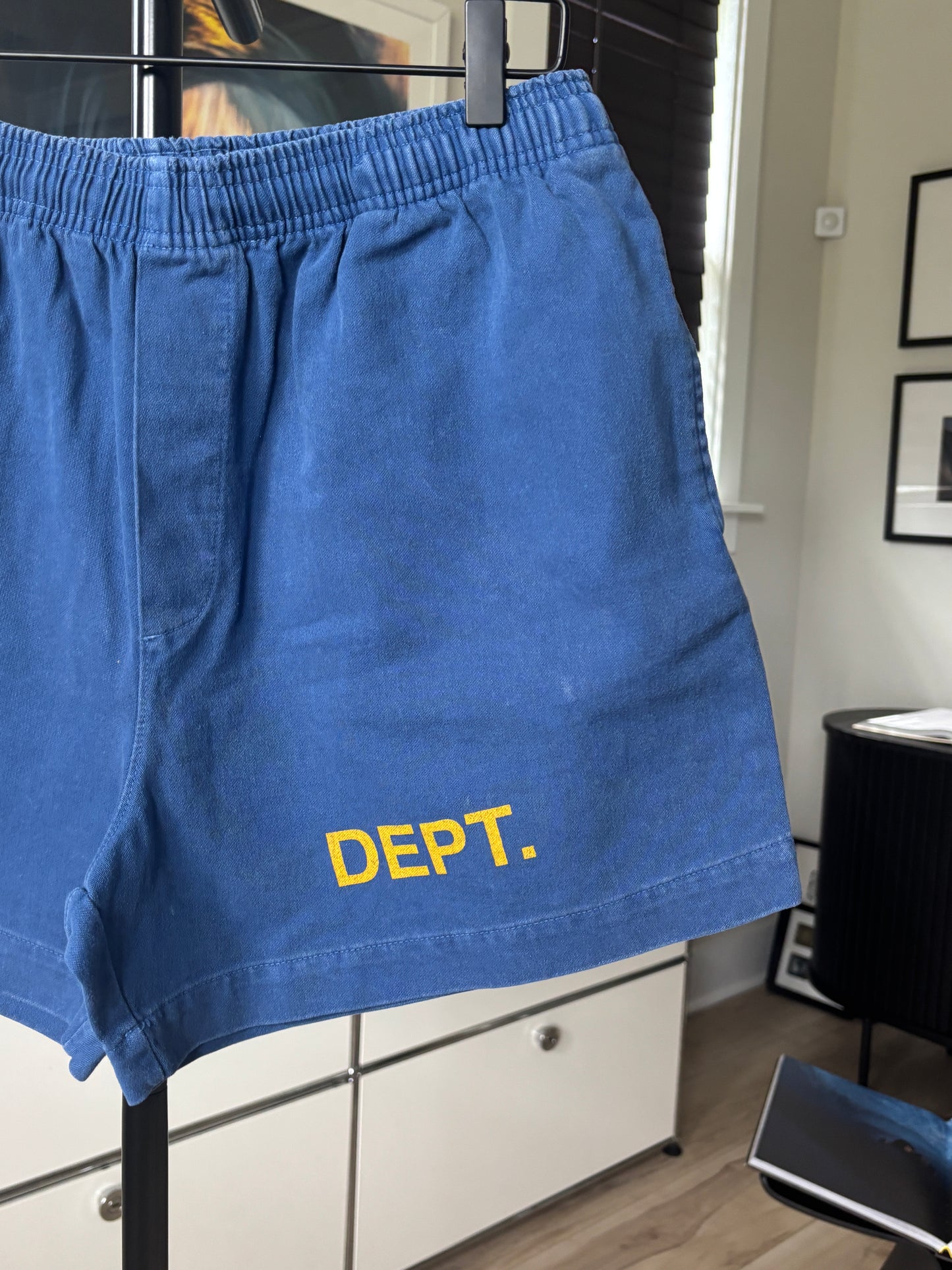 Blue + Yellow Logo Shorts