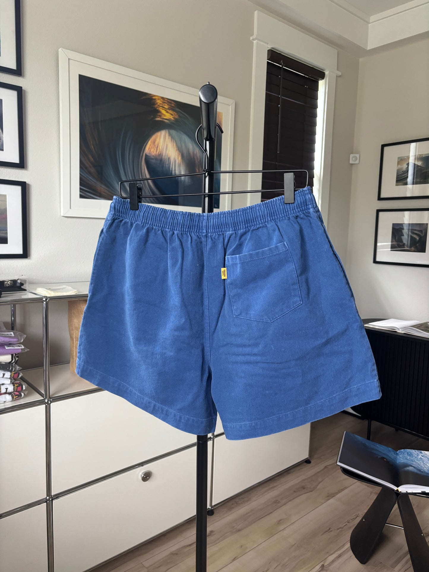Blue + Yellow Logo Shorts